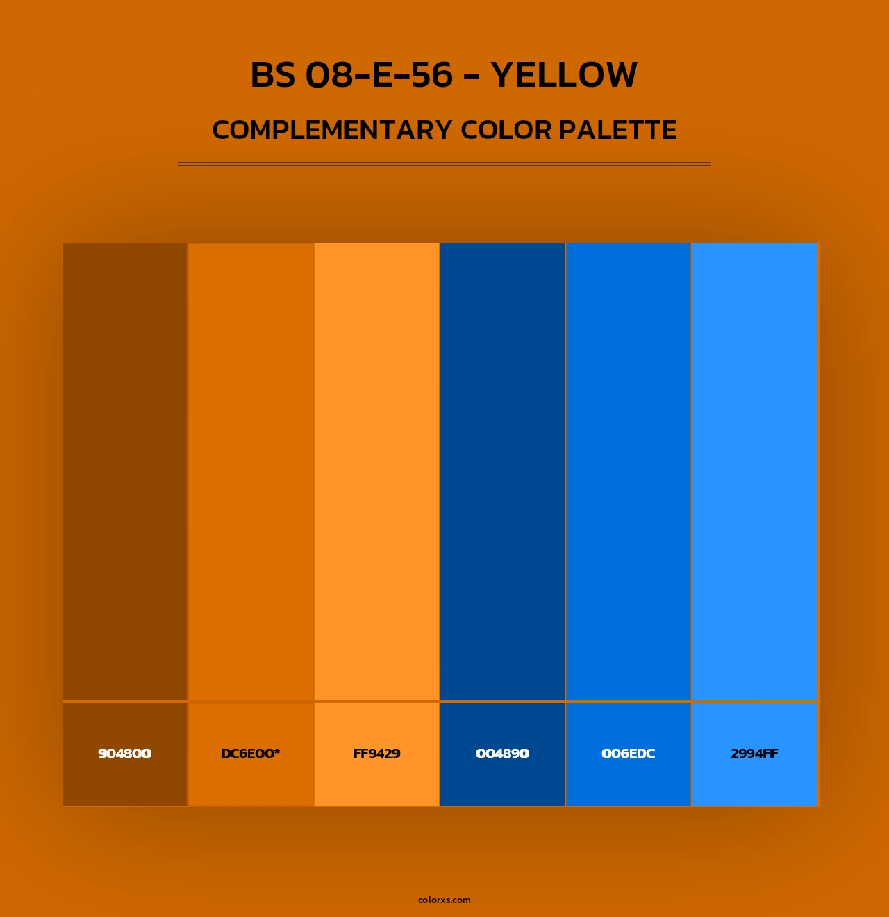 BS 08-E-56 - Yellow - Complementary Color Palette