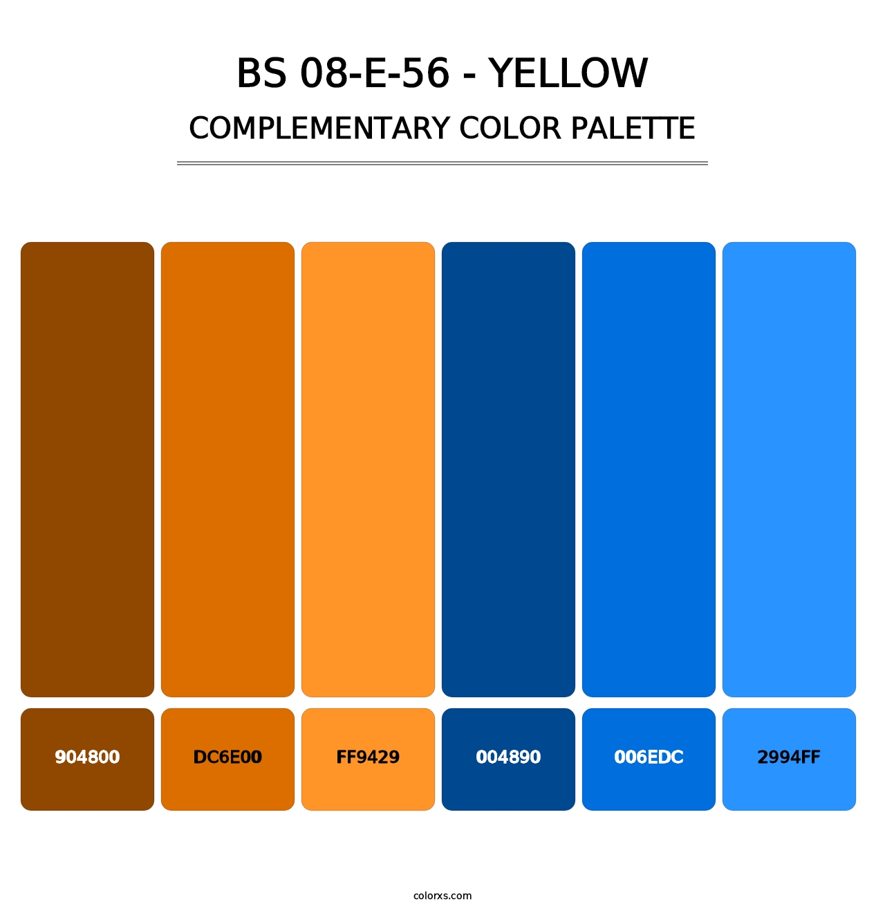 BS 08-E-56 - Yellow - Complementary Color Palette