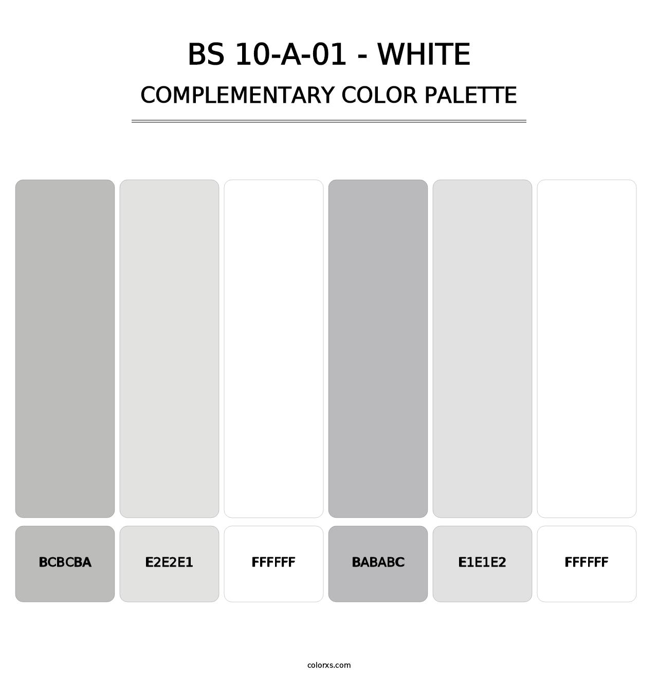 BS 10-A-01 - White - Complementary Color Palette