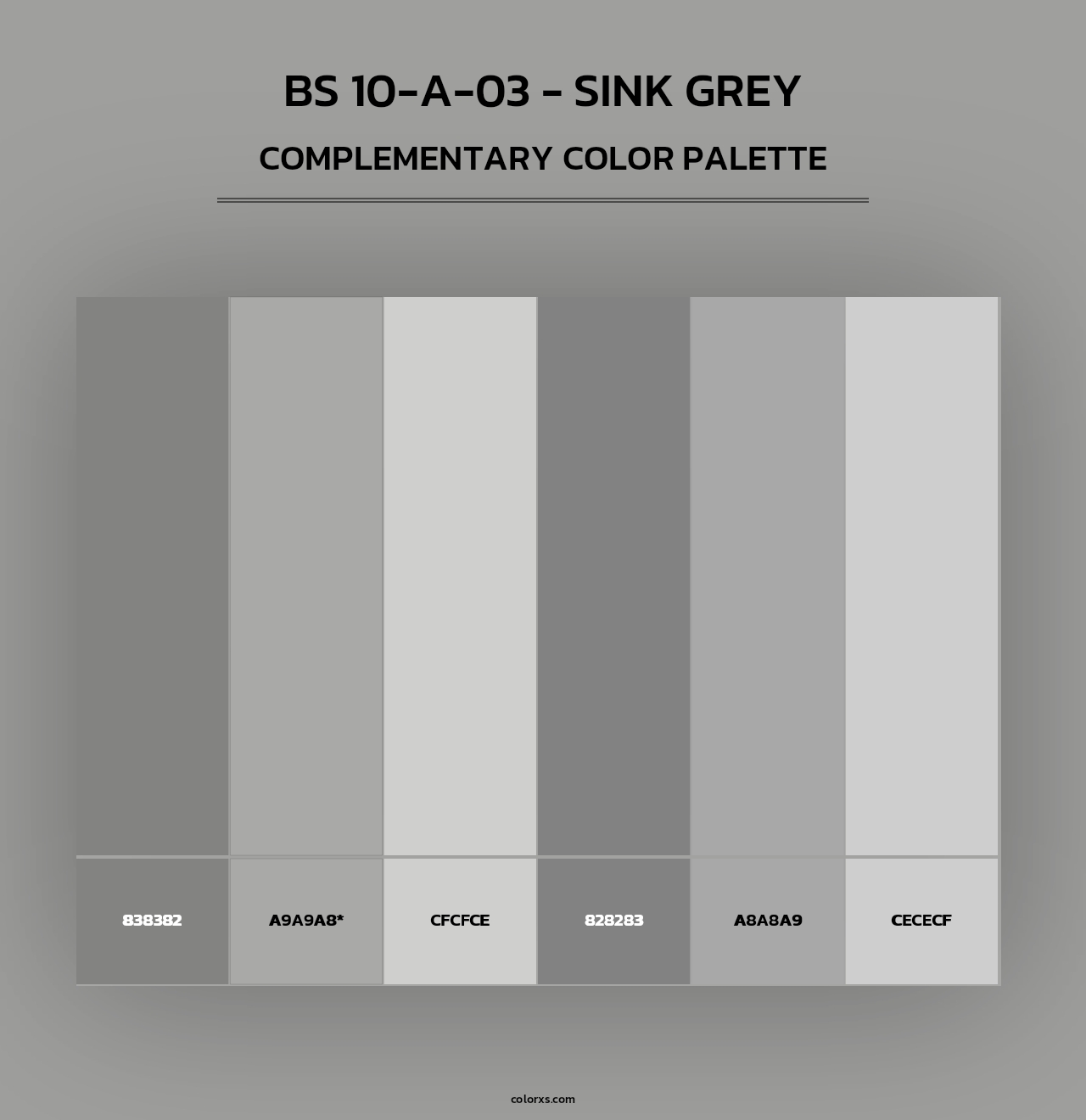 BS 10-A-03 - Sink Grey - Complementary Color Palette