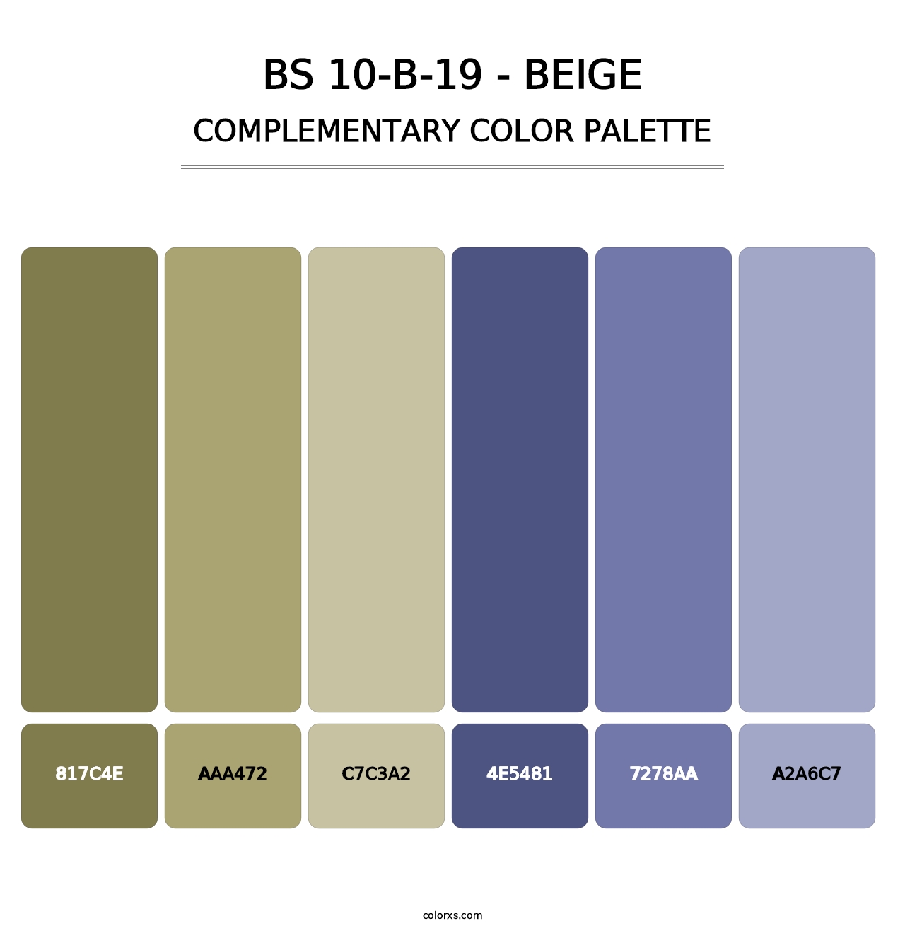 BS 10-B-19 - Beige - Complementary Color Palette
