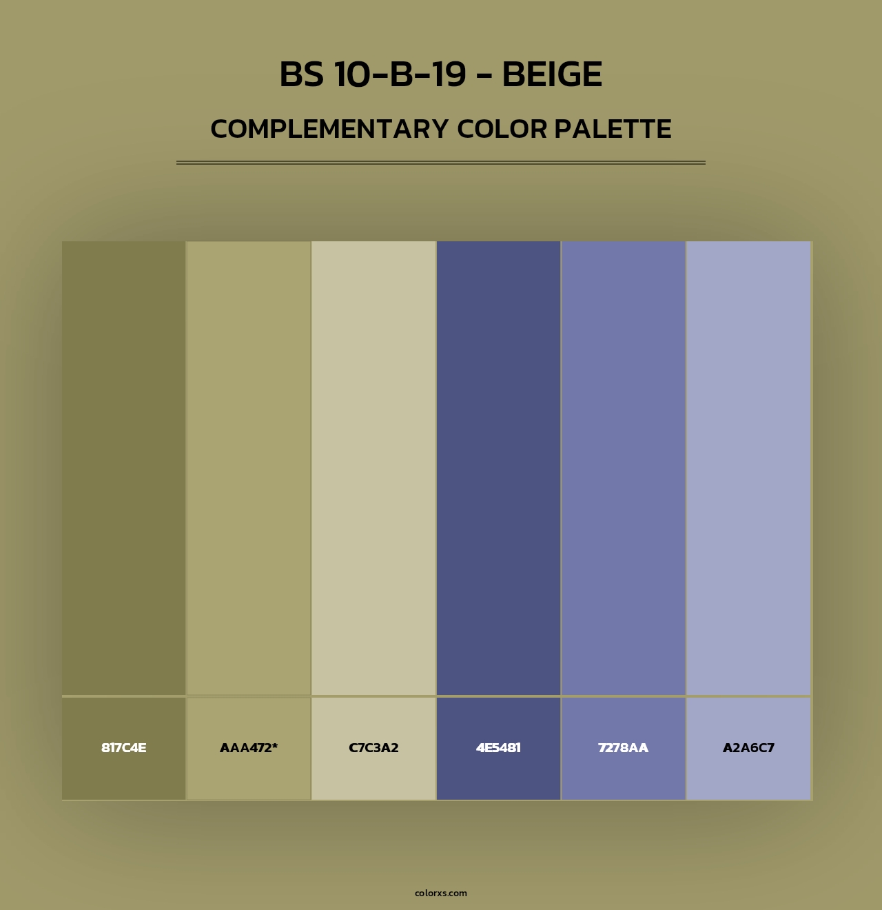 BS 10-B-19 - Beige - Complementary Color Palette