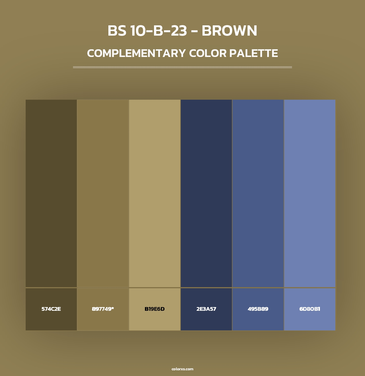 BS 10-B-23 - Brown - Complementary Color Palette