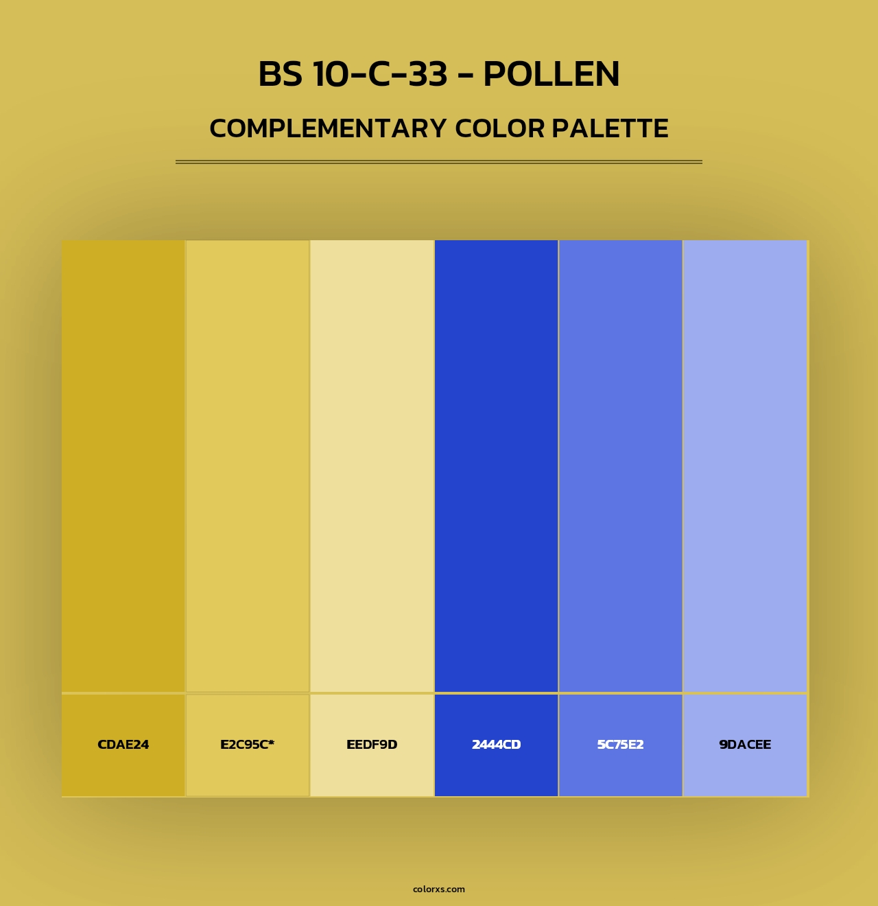 BS 10-C-33 - Pollen - Complementary Color Palette