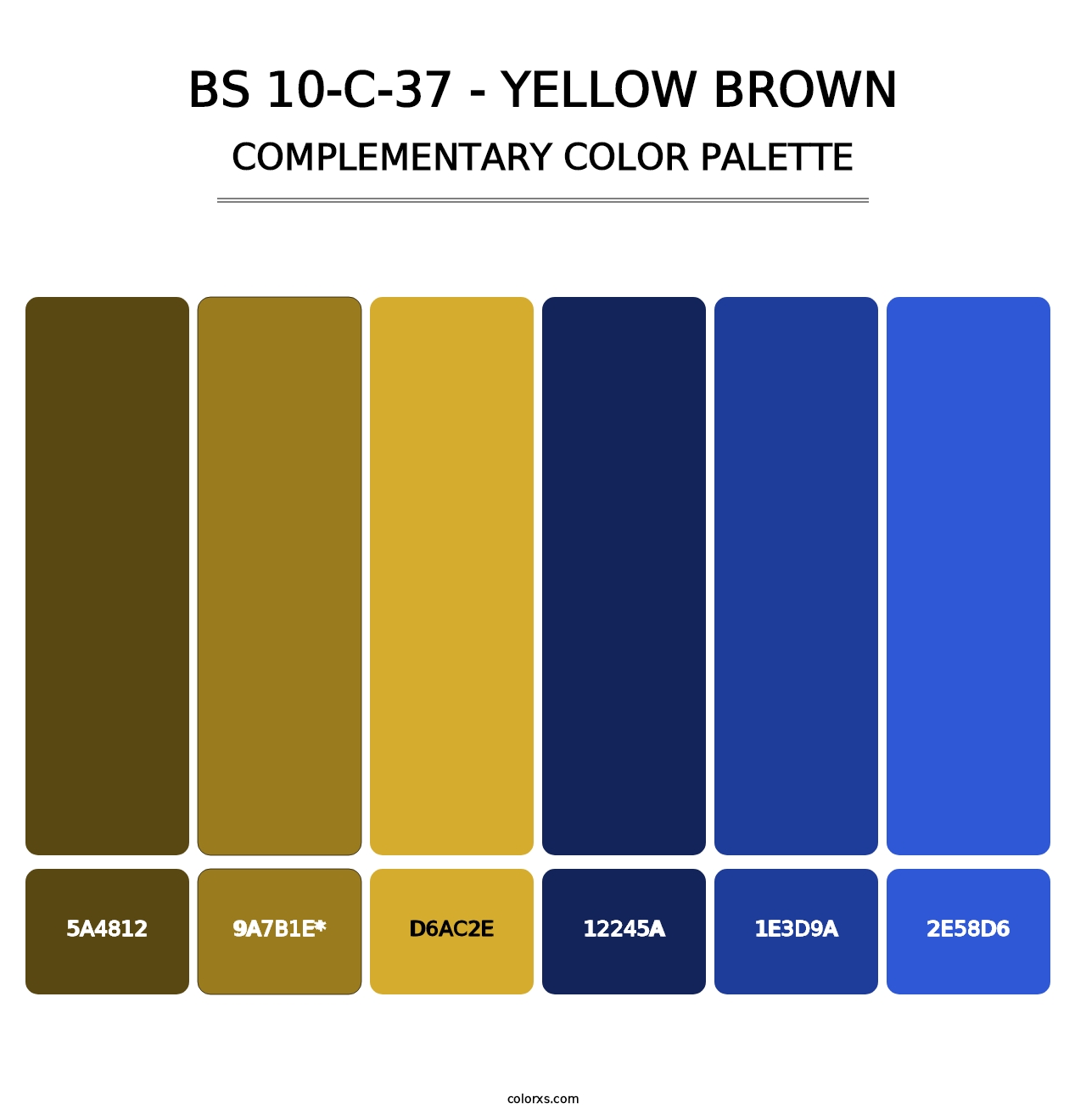 BS 10-C-37 - Yellow Brown - Complementary Color Palette