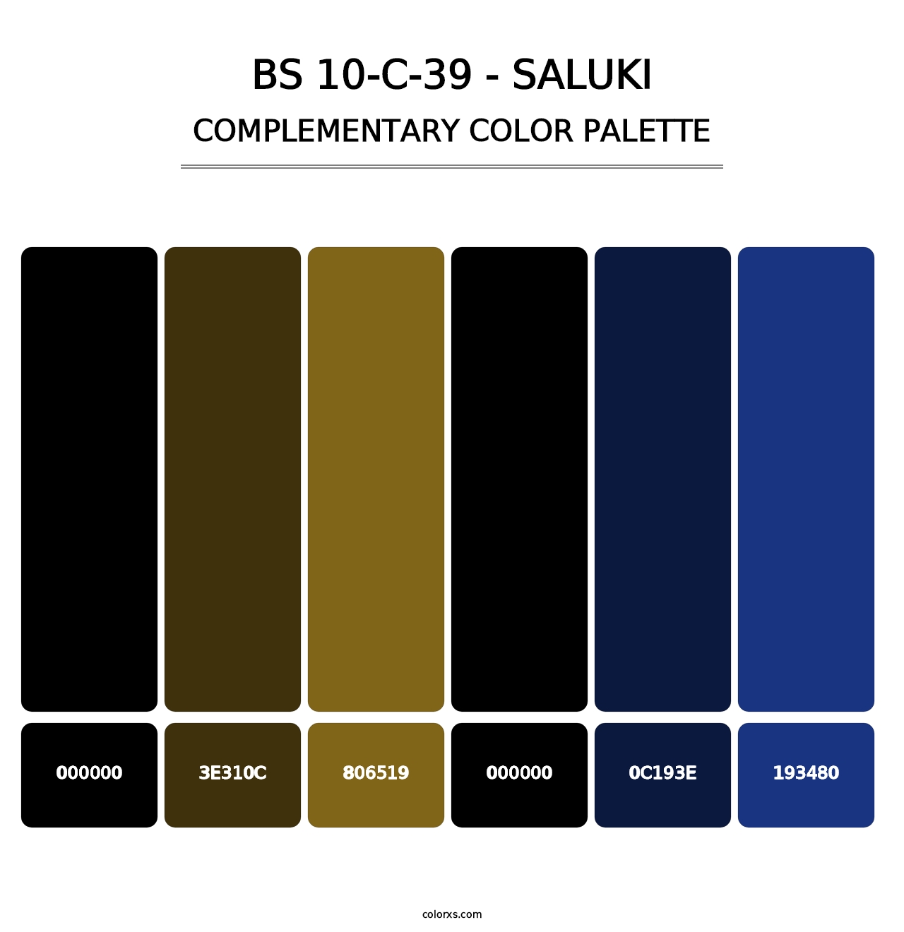 BS 10-C-39 - Saluki - Complementary Color Palette