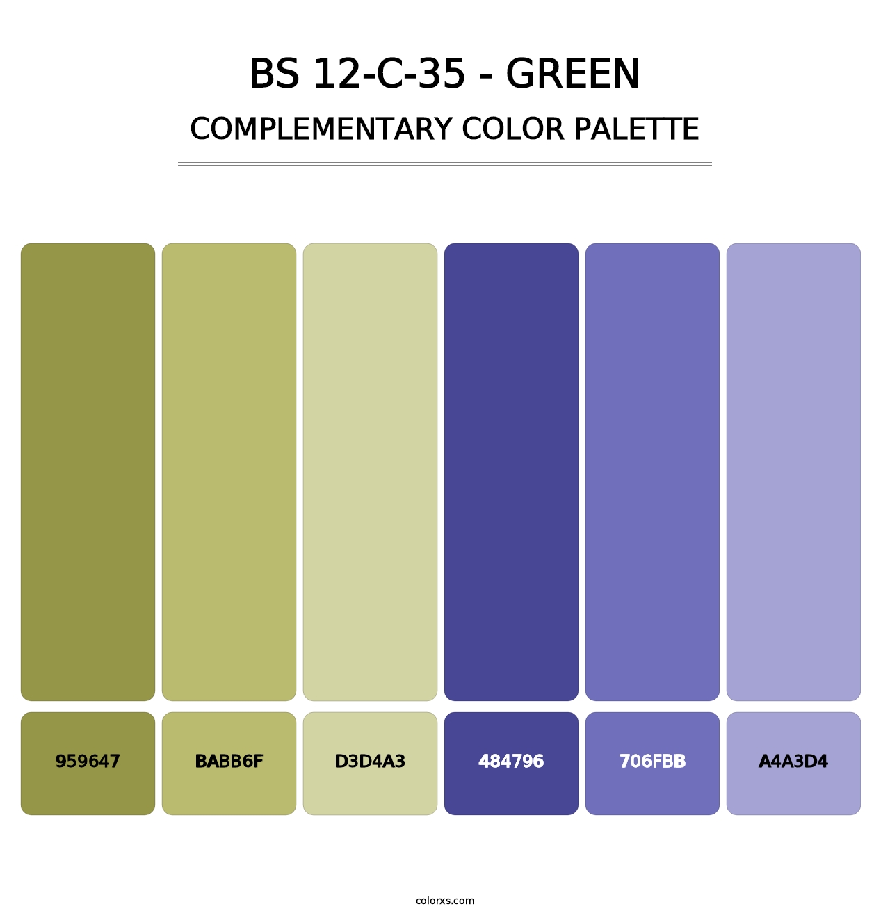 BS 12-C-35 - Green - Complementary Color Palette