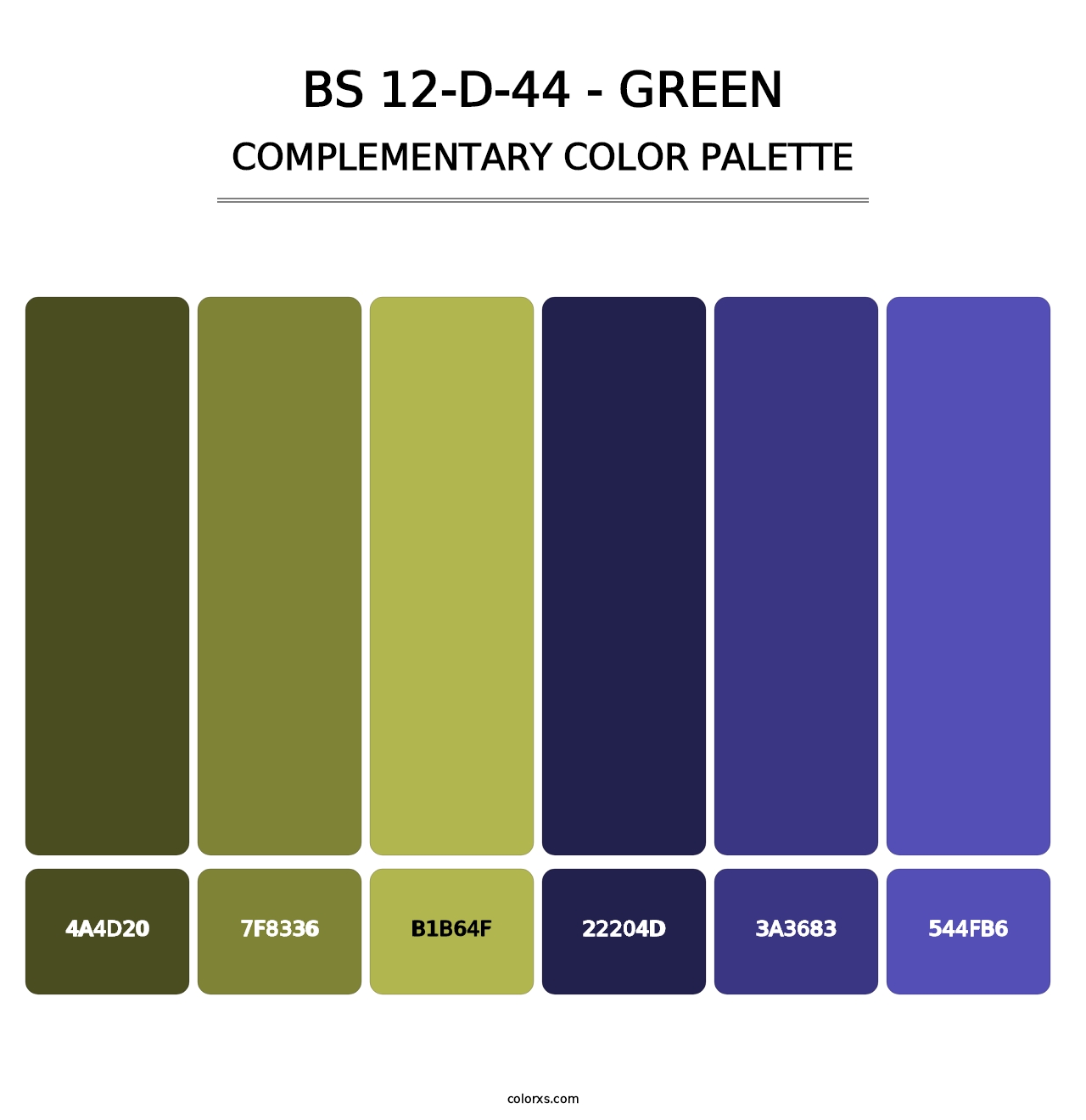 BS 12-D-44 - Green - Complementary Color Palette