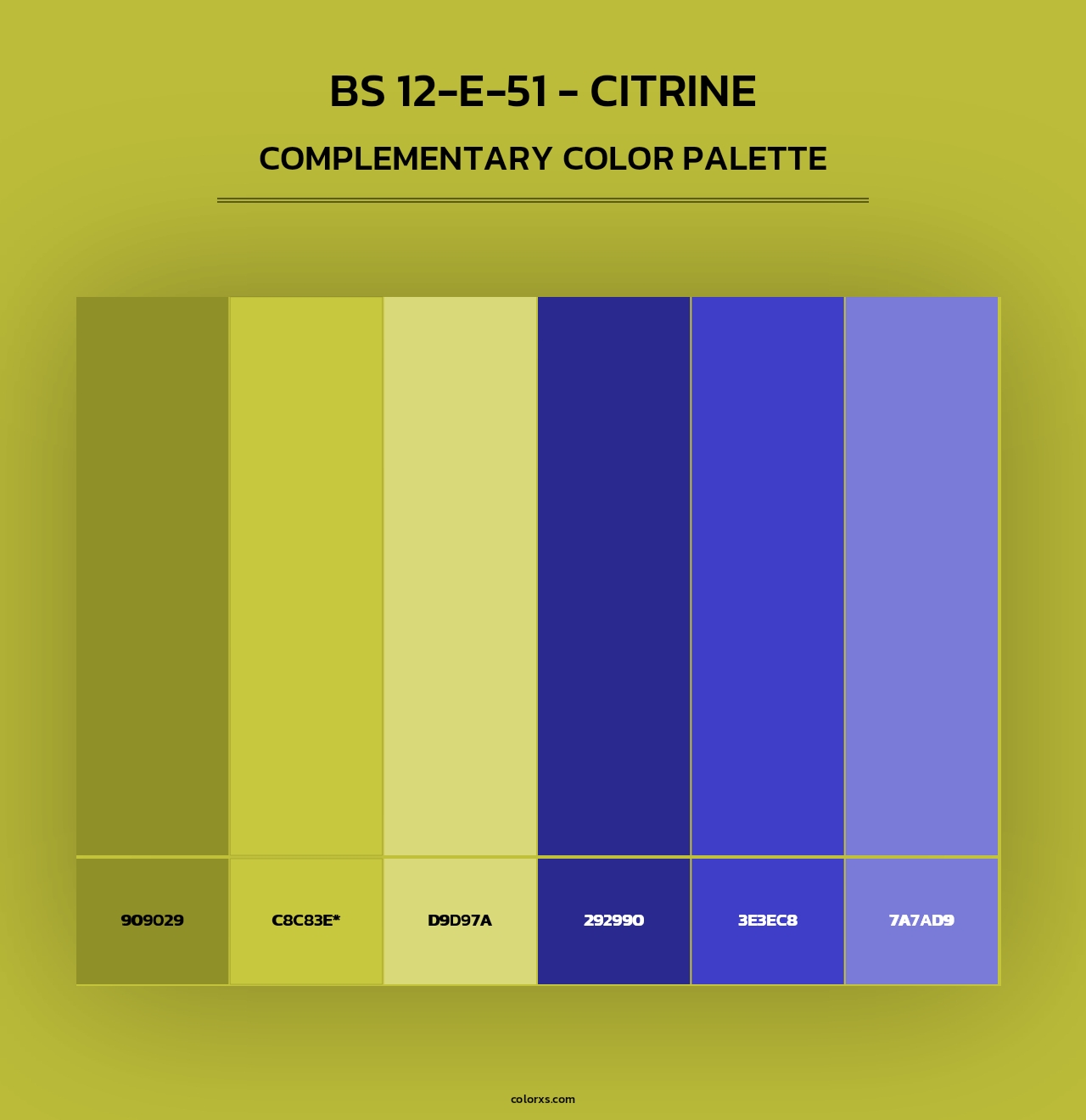 BS 12-E-51 - Citrine - Complementary Color Palette