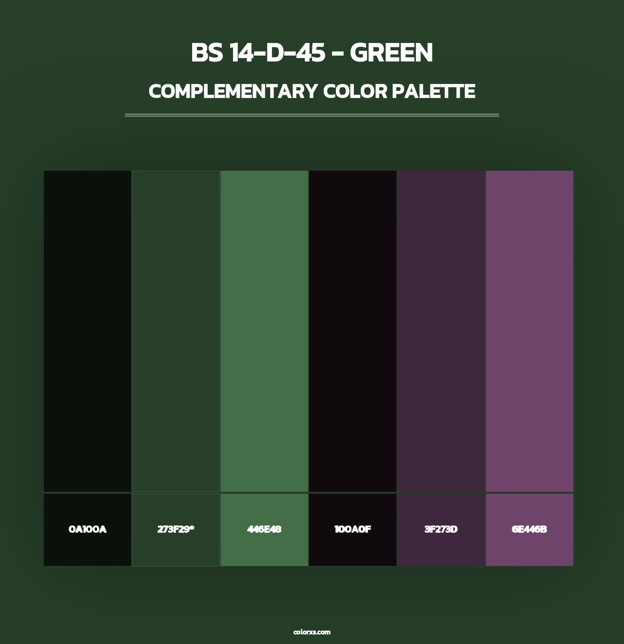 BS 14-D-45 - Green - Complementary Color Palette