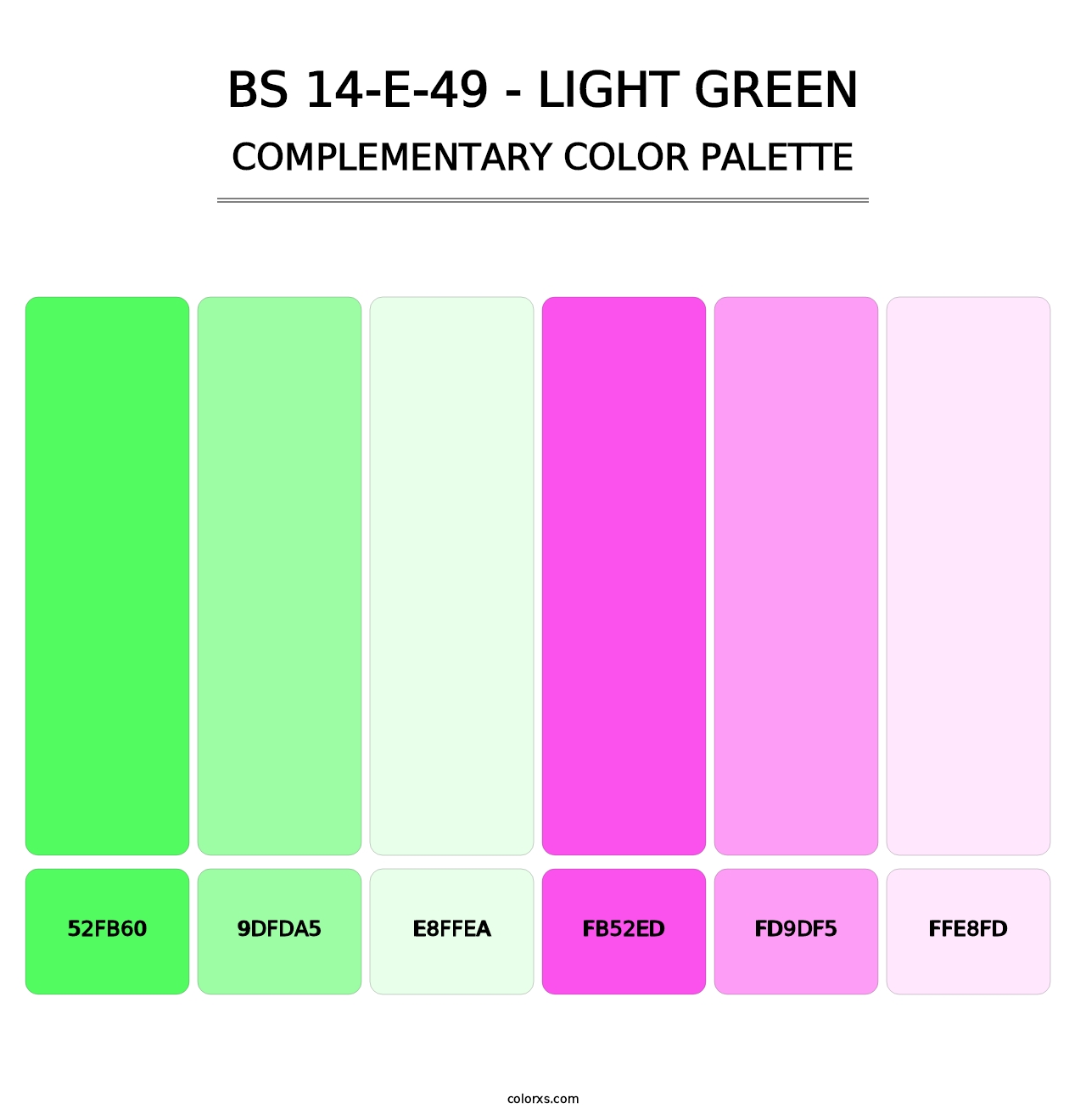 BS 14-E-49 - Light Green - Complementary Color Palette