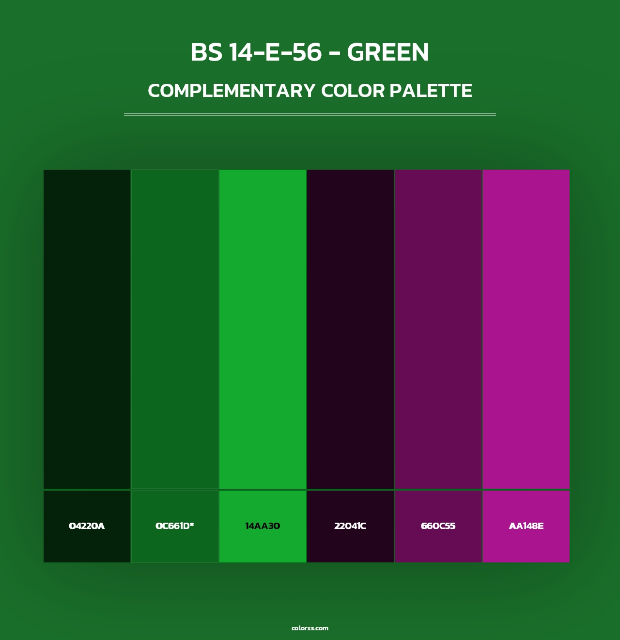 BS 14-E-56 - Green - Complementary Color Palette