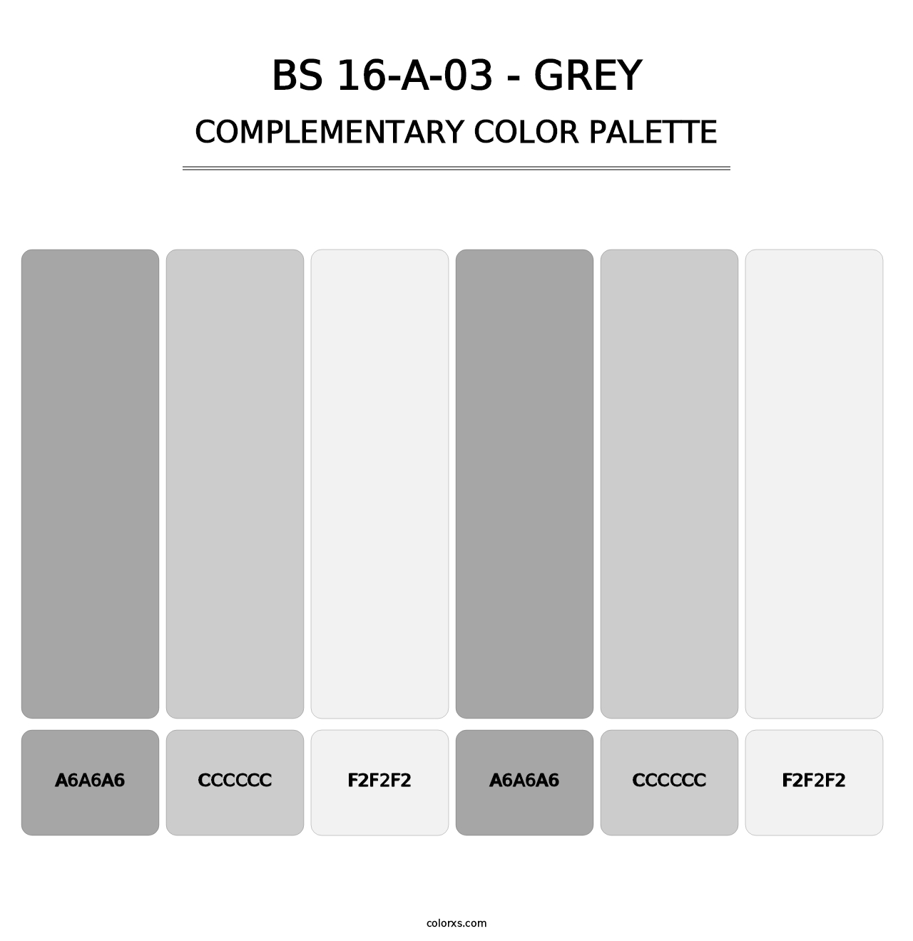 BS 16-A-03 - Grey - Complementary Color Palette