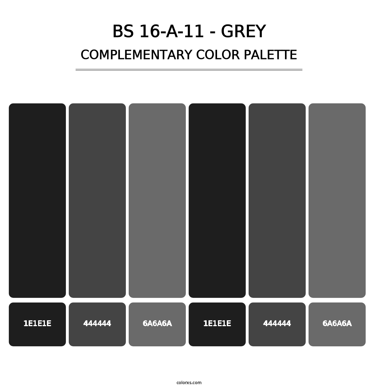 BS 16-A-11 - Grey - Complementary Color Palette