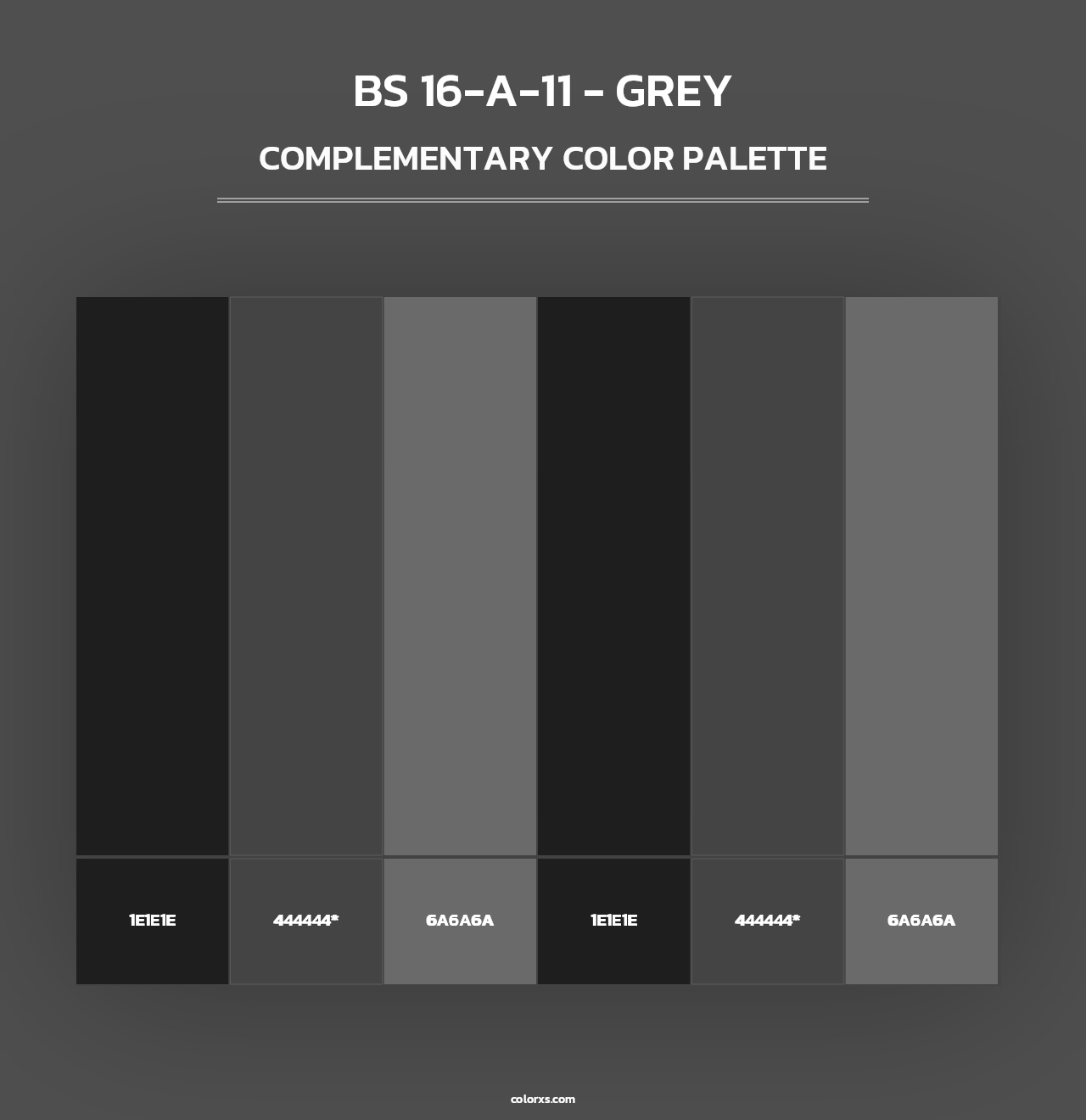 BS 16-A-11 - Grey - Complementary Color Palette
