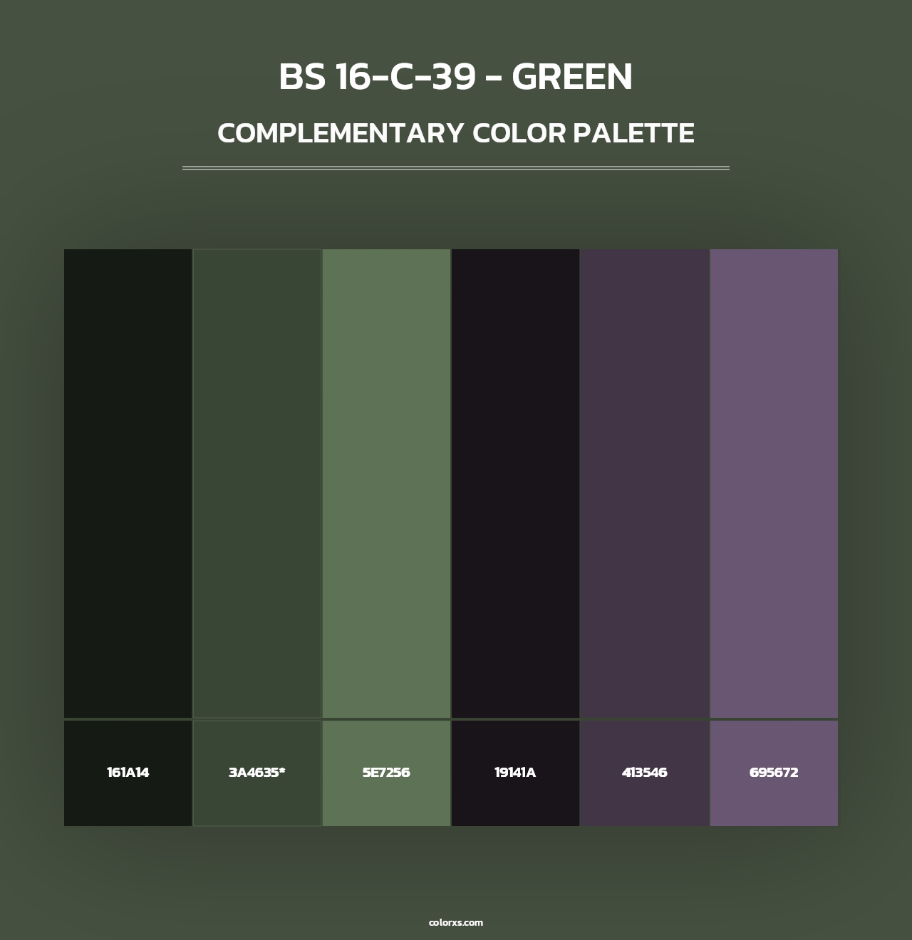 BS 16-C-39 - Green - Complementary Color Palette