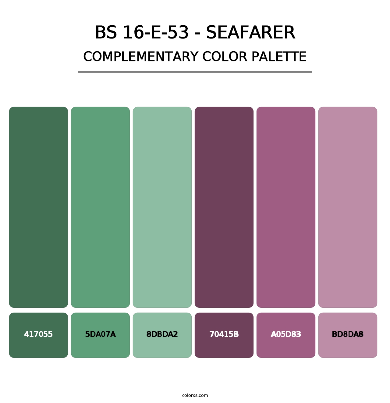BS 16-E-53 - Seafarer - Complementary Color Palette
