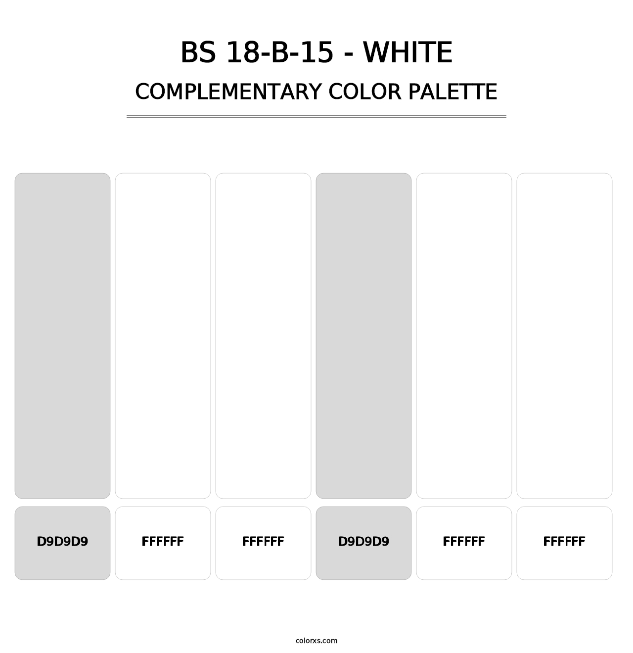 BS 18-B-15 - White - Complementary Color Palette