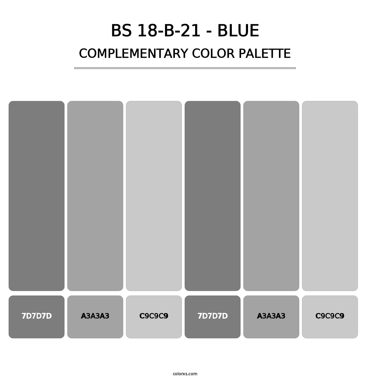 BS 18-B-21 - Blue - Complementary Color Palette