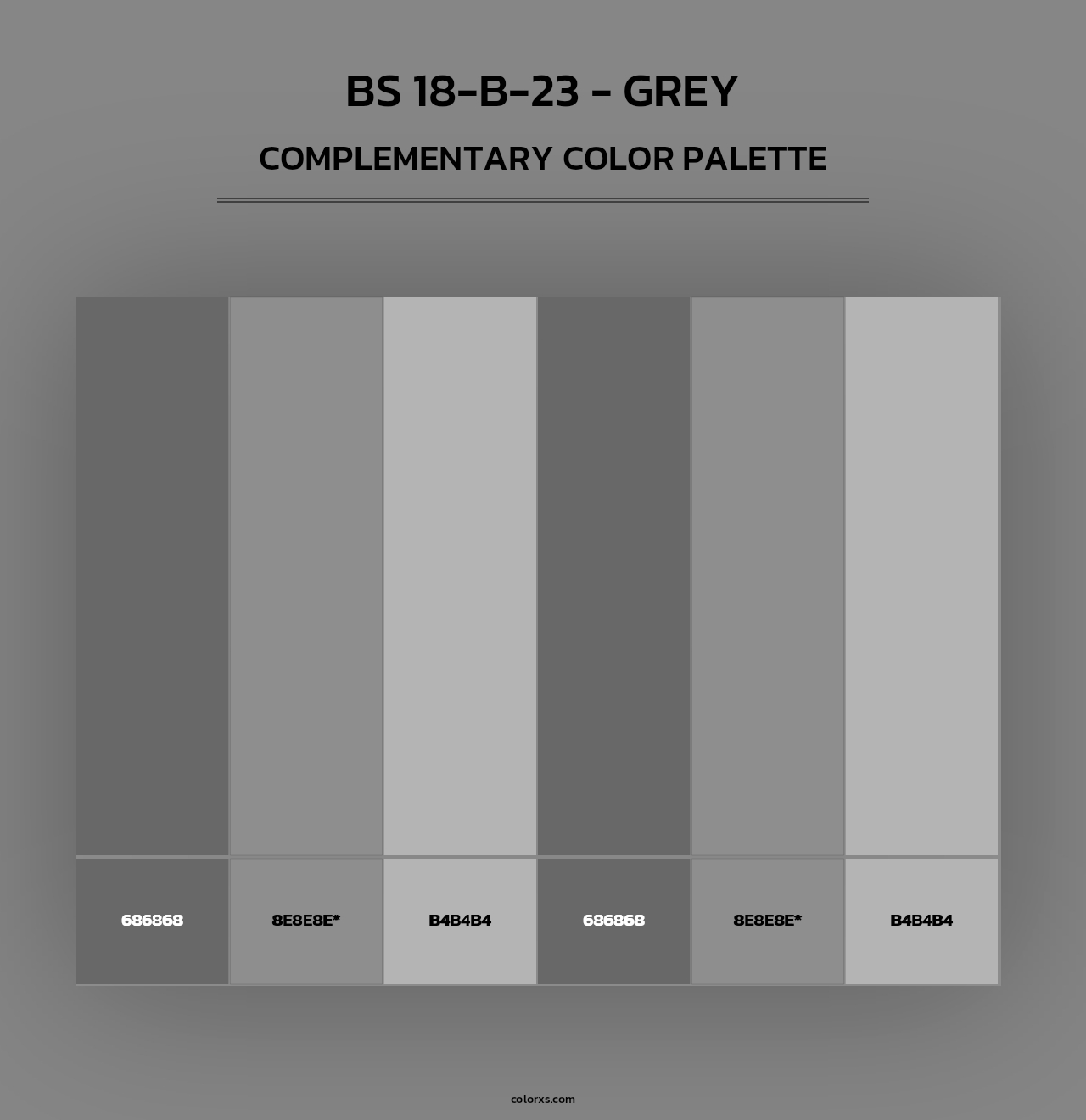 BS 18-B-23 - Grey - Complementary Color Palette