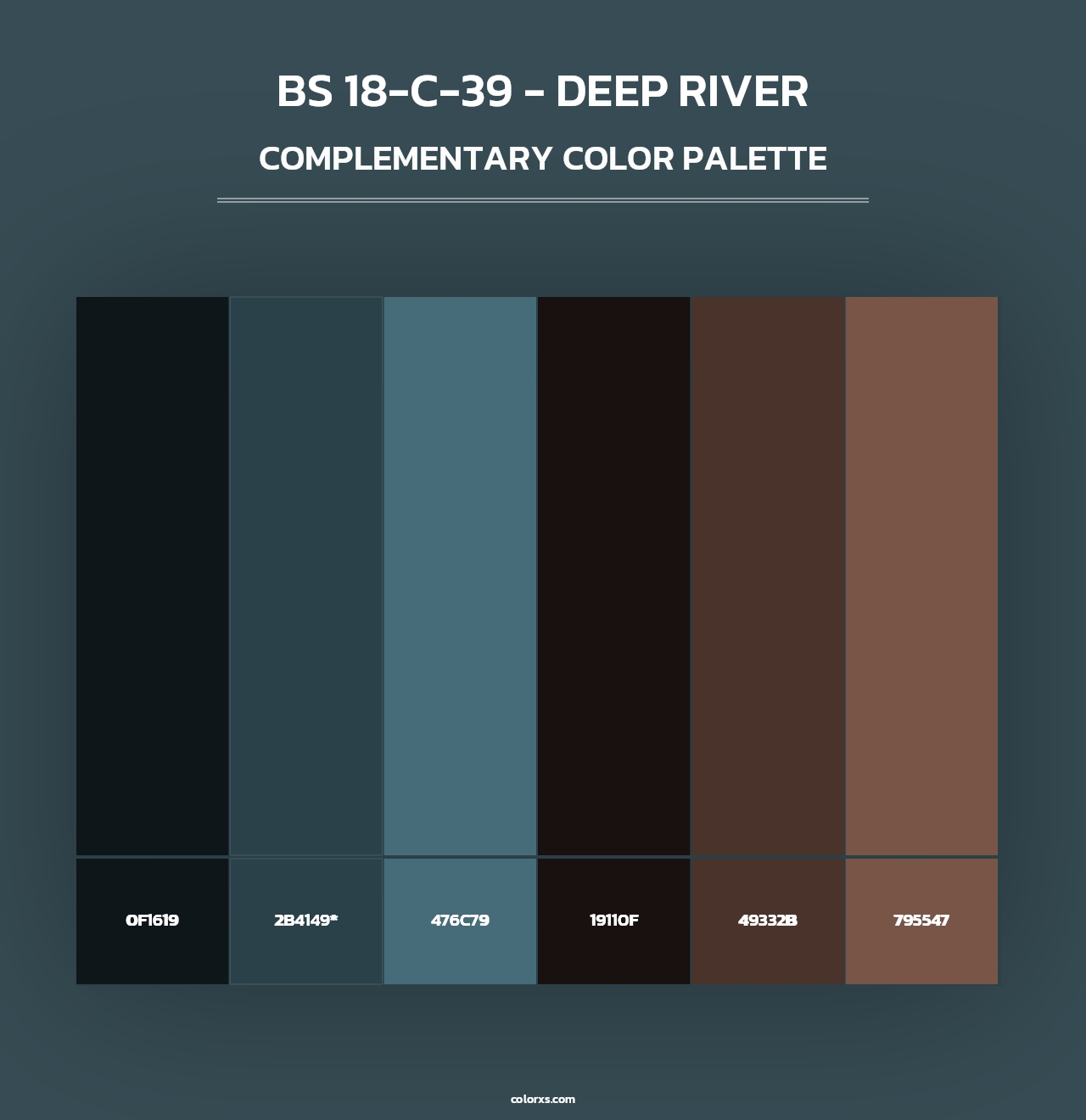 BS 18-C-39 - Deep River - Complementary Color Palette