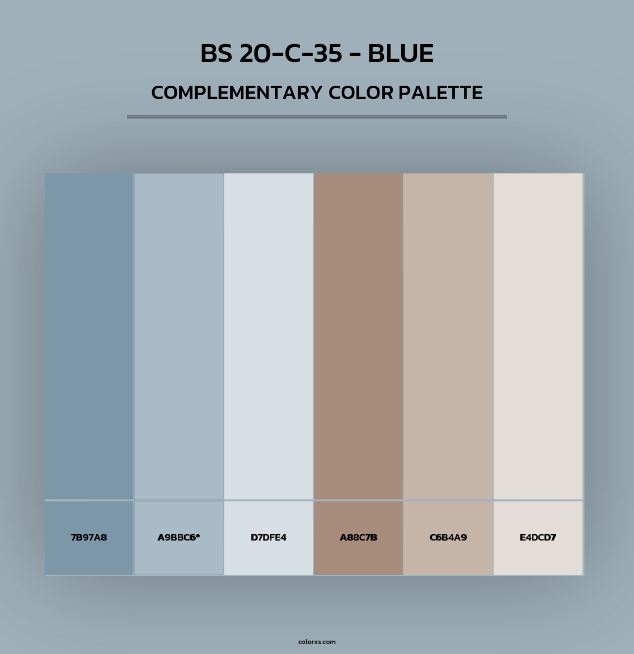 BS 20-C-35 - Blue - Complementary Color Palette