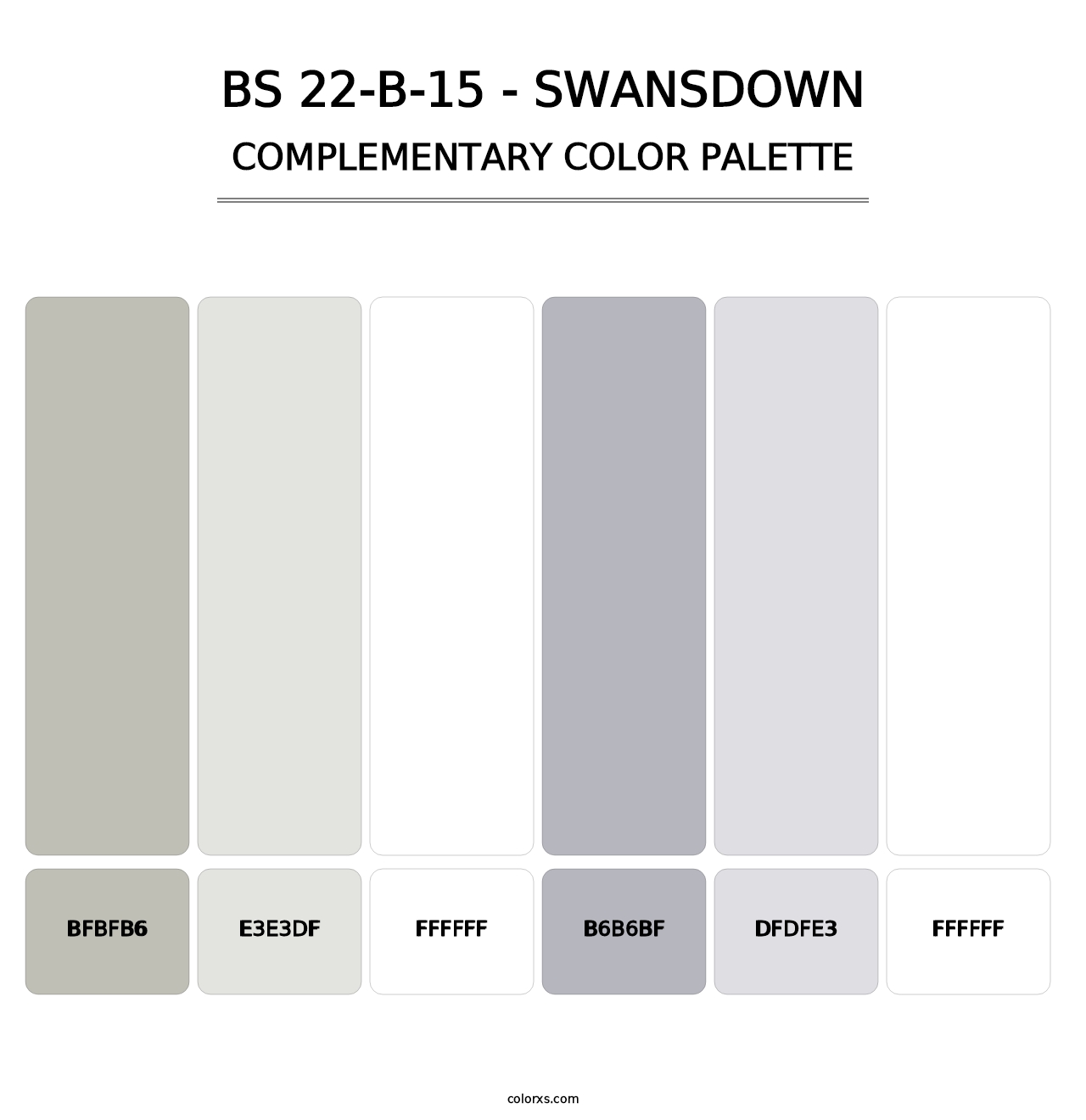 BS 22-B-15 - Swansdown - Complementary Color Palette