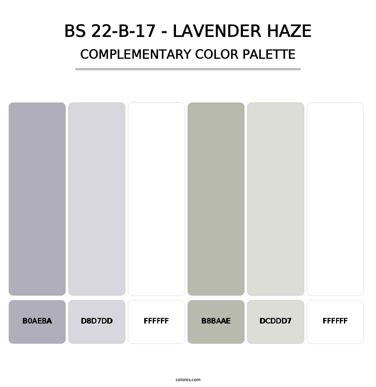 BS 22-B-17 - Lavender Haze - Complementary Color Palette