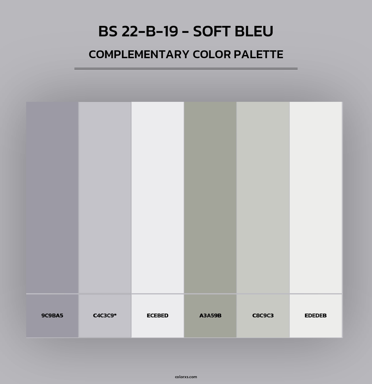 BS 22-B-19 - Soft Bleu - Complementary Color Palette
