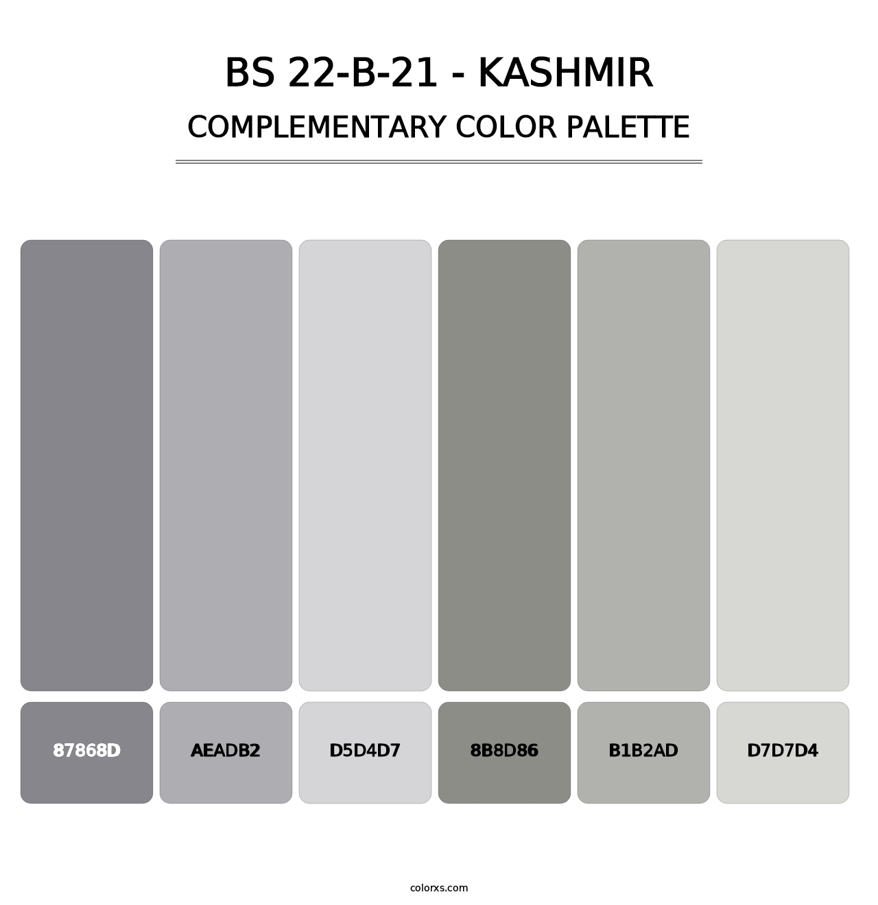 BS 22-B-21 - Kashmir - Complementary Color Palette