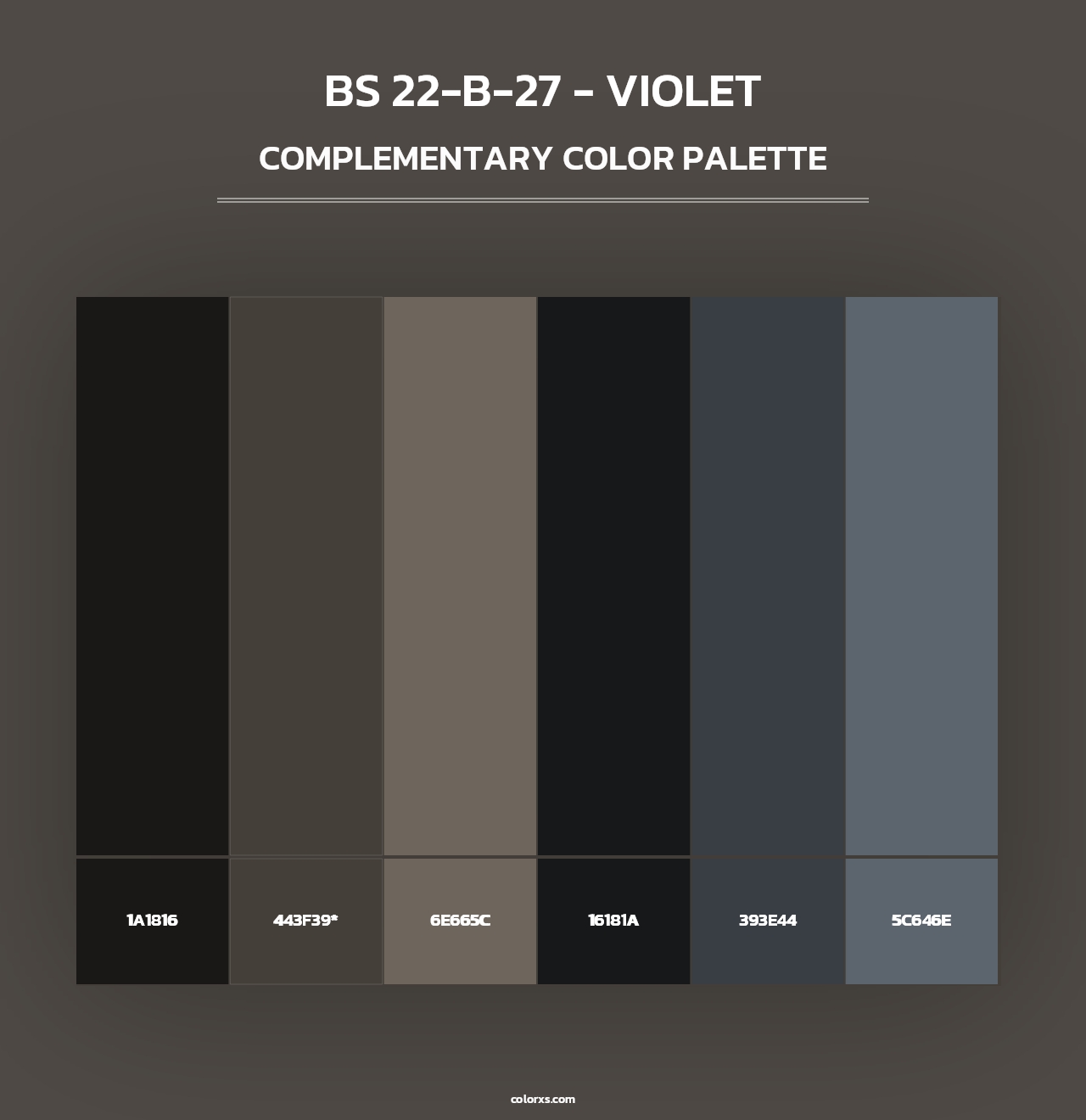 BS 22-B-27 - Violet - Complementary Color Palette