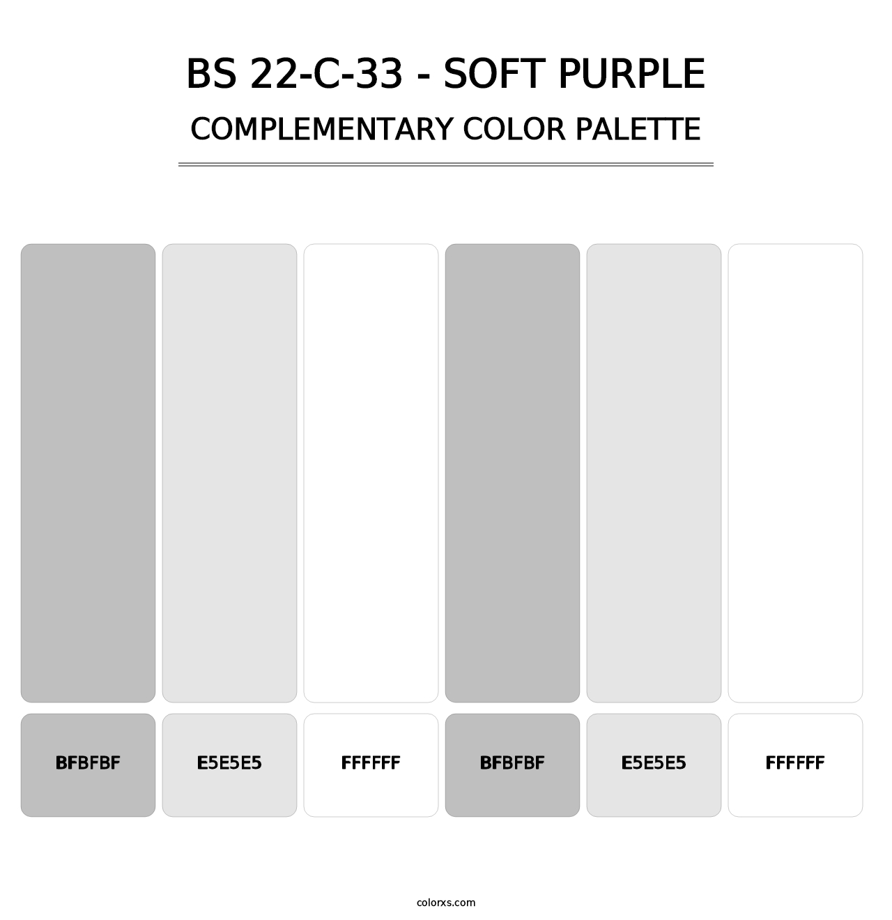 BS 22-C-33 - Soft Purple - Complementary Color Palette