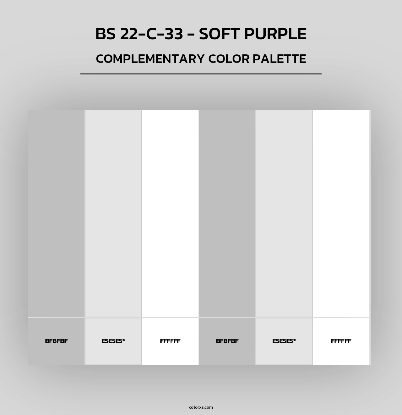 BS 22-C-33 - Soft Purple - Complementary Color Palette