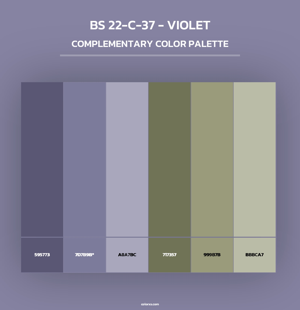BS 22-C-37 - Violet - Complementary Color Palette