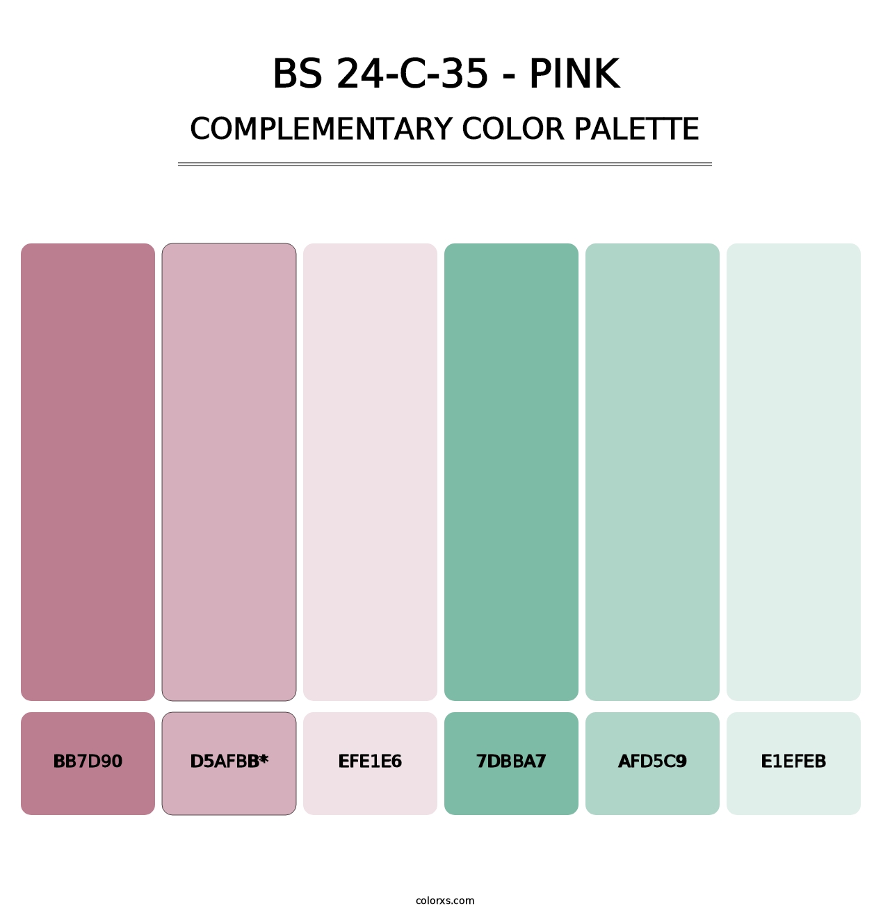 BS 24-C-35 - Pink - Complementary Color Palette