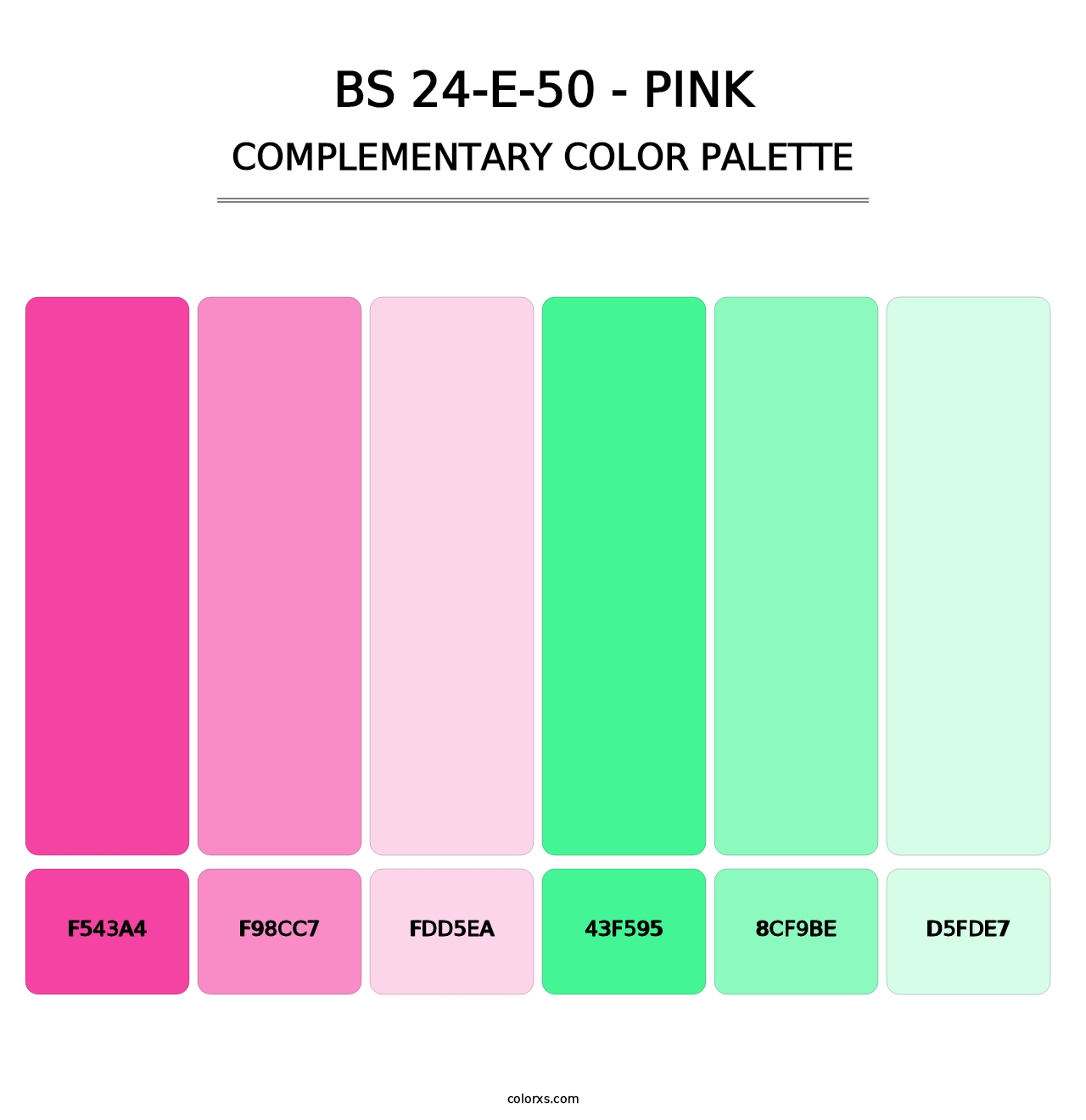 BS 24-E-50 - Pink - Complementary Color Palette