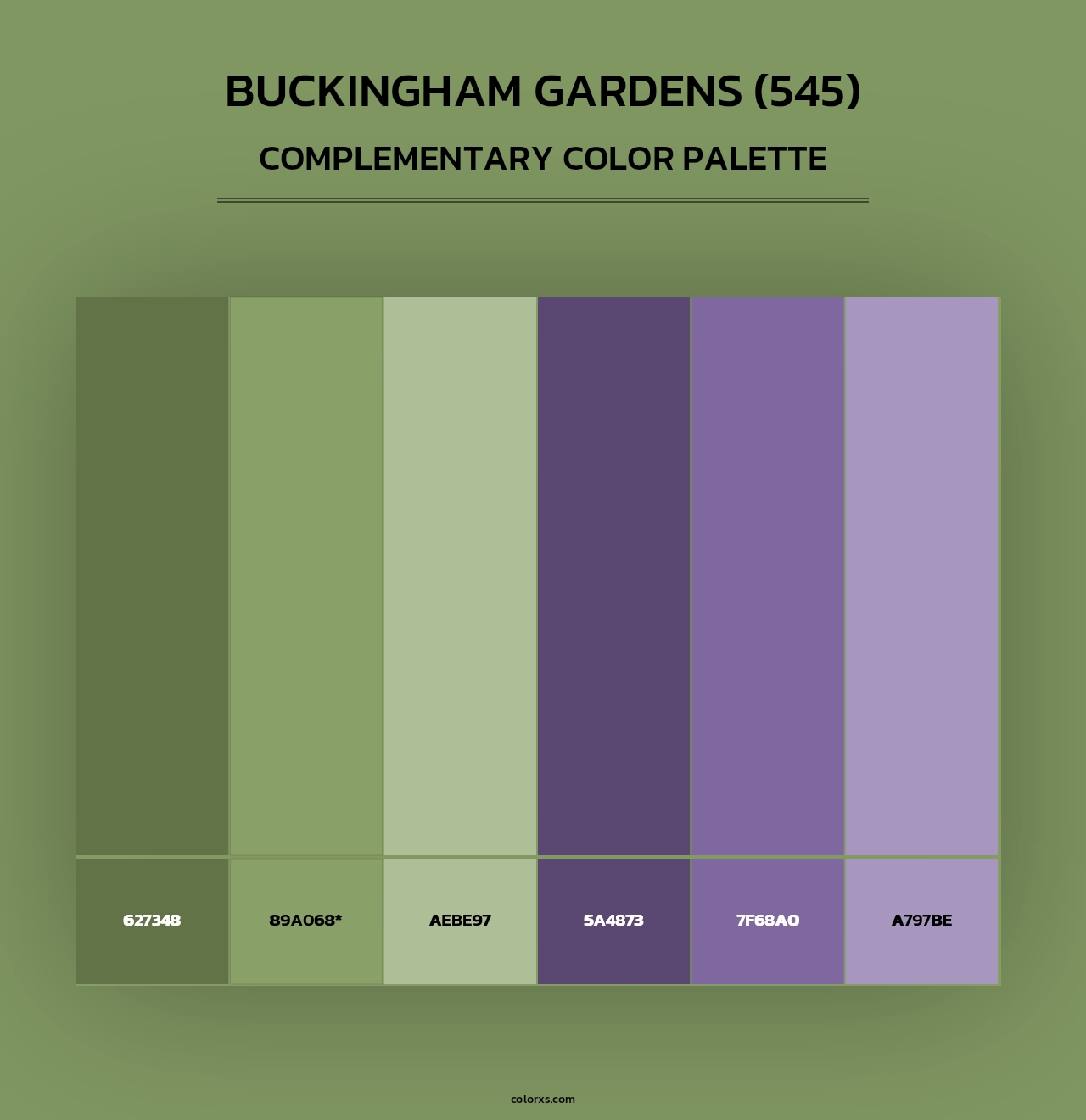 Buckingham Gardens (545) - Complementary Color Palette