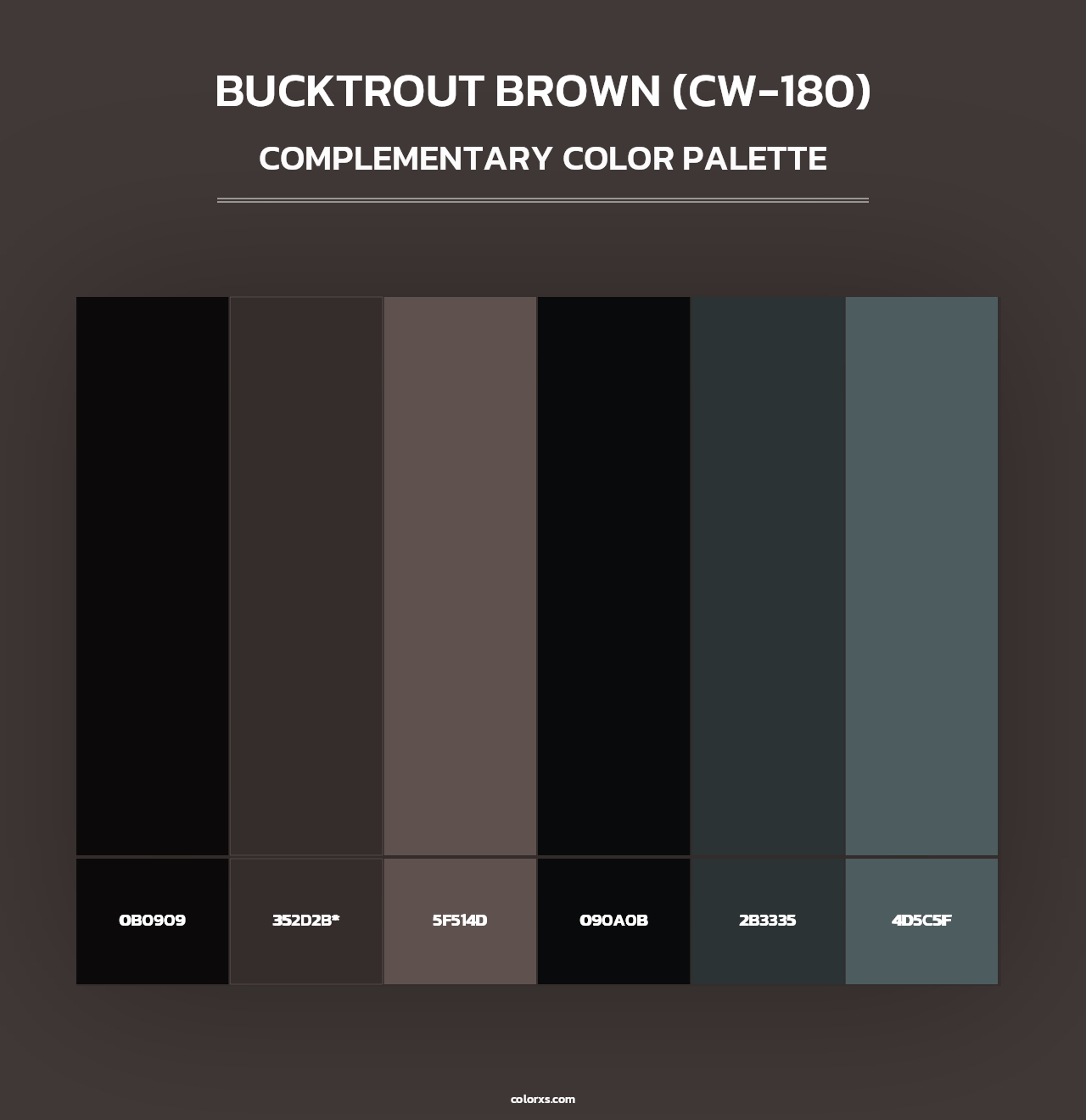 Bucktrout Brown (CW-180) - Complementary Color Palette
