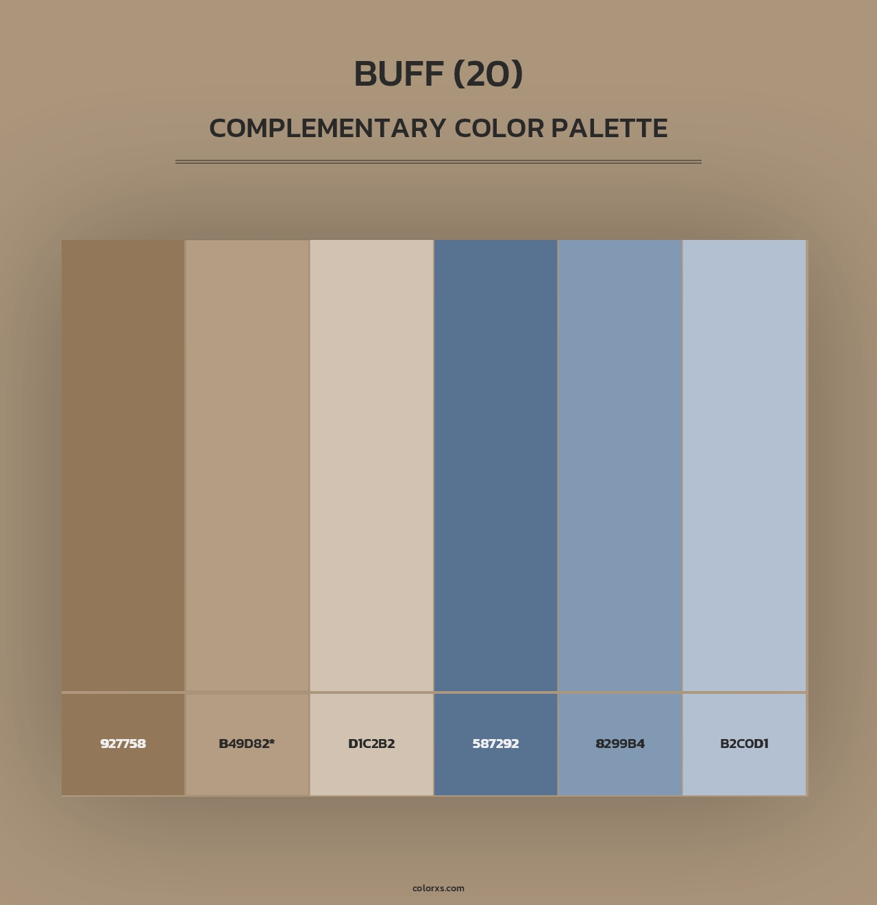 Buff (20) - Complementary Color Palette