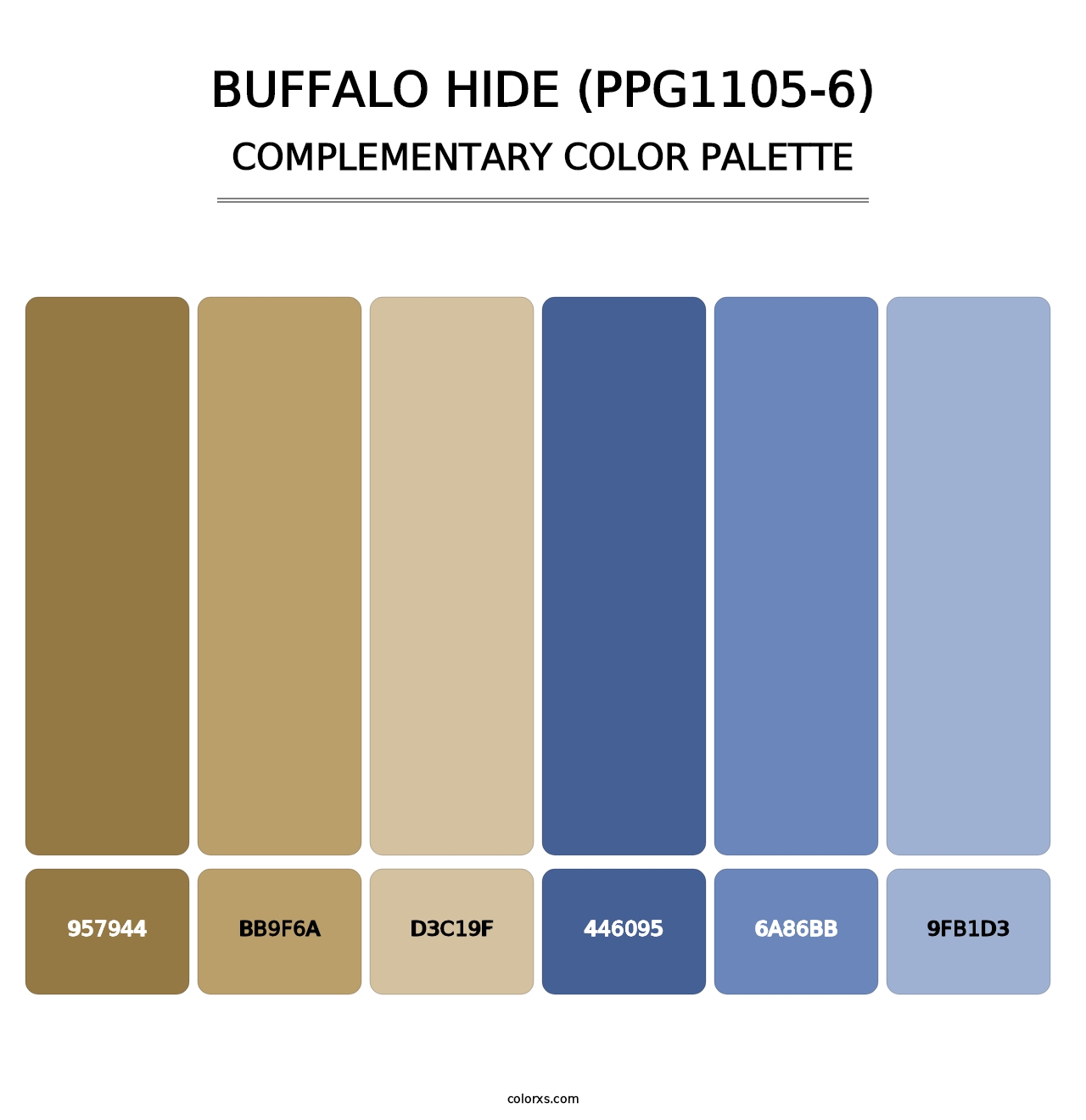Buffalo Hide (PPG1105-6) - Complementary Color Palette