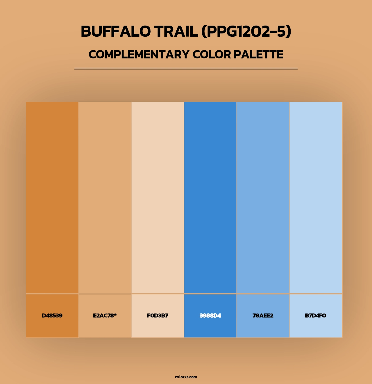 Buffalo Trail (PPG1202-5) - Complementary Color Palette