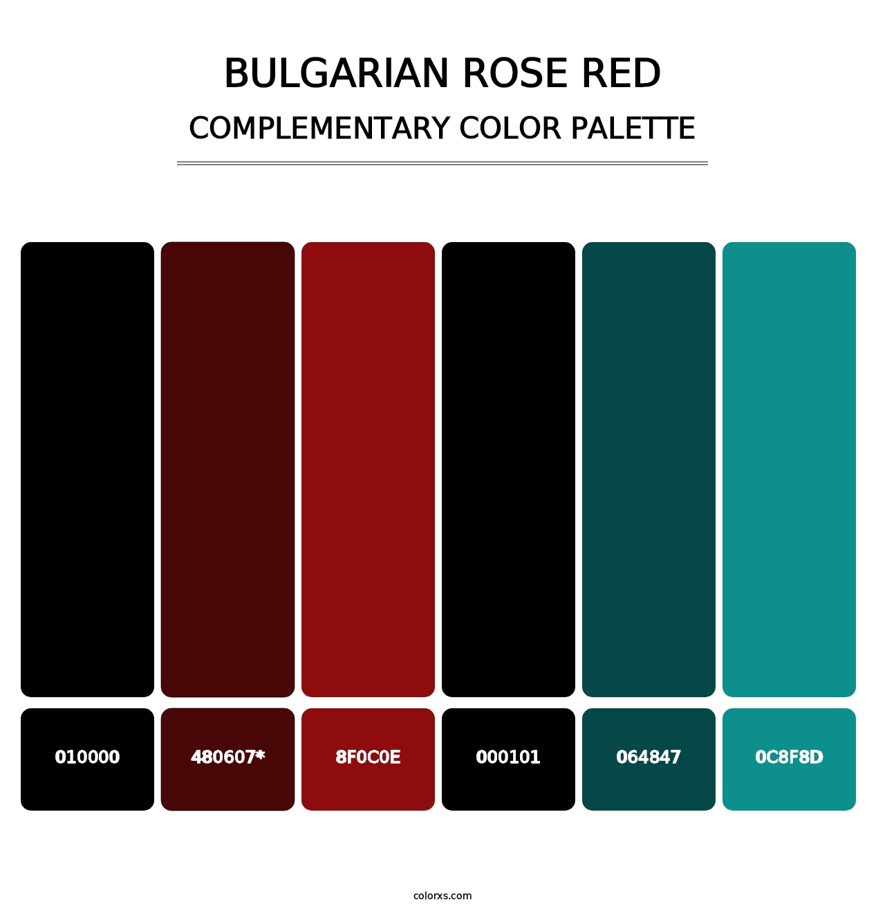 Bulgarian Rose Red - Complementary Color Palette