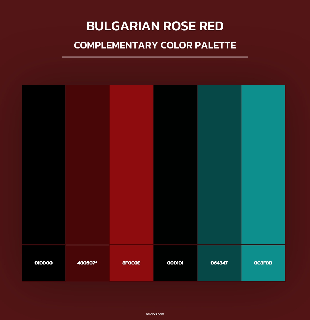 Bulgarian Rose Red - Complementary Color Palette