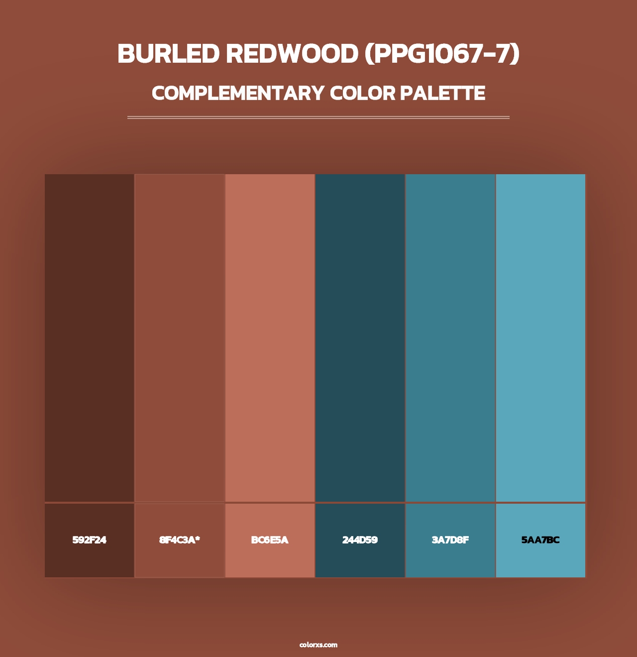 Burled Redwood (PPG1067-7) - Complementary Color Palette