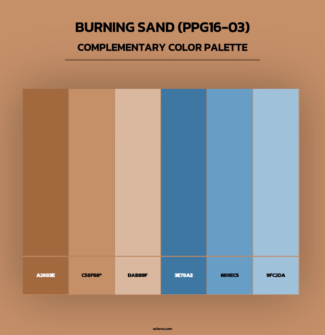 Burning Sand (PPG16-03) - Complementary Color Palette