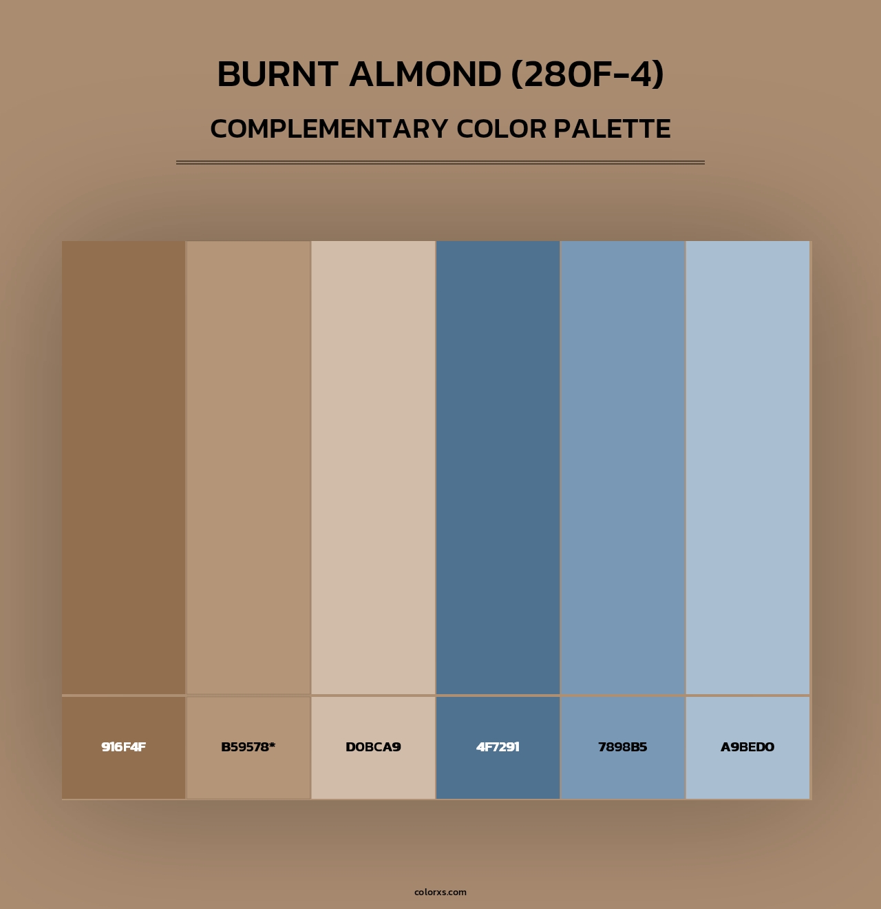 Burnt Almond (280F-4) - Complementary Color Palette