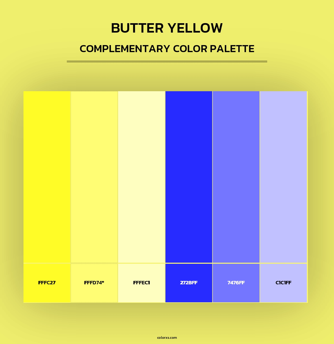 Butter Yellow - Complementary Color Palette