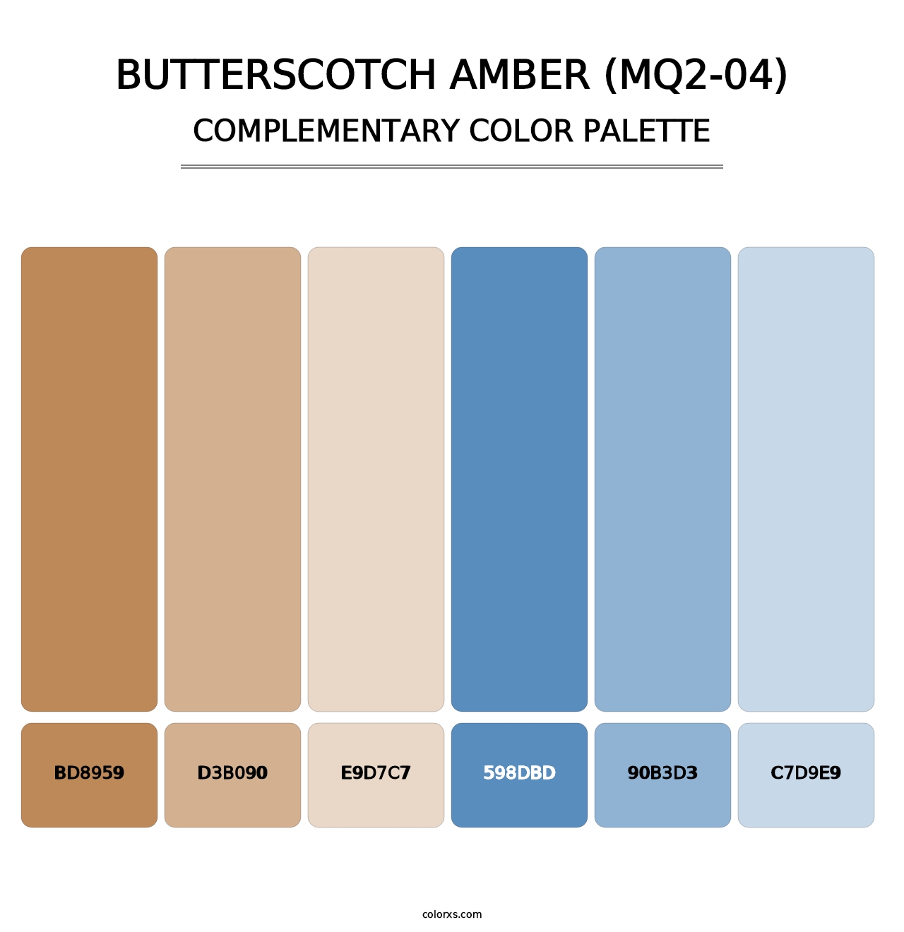 Butterscotch Amber (MQ2-04) - Complementary Color Palette