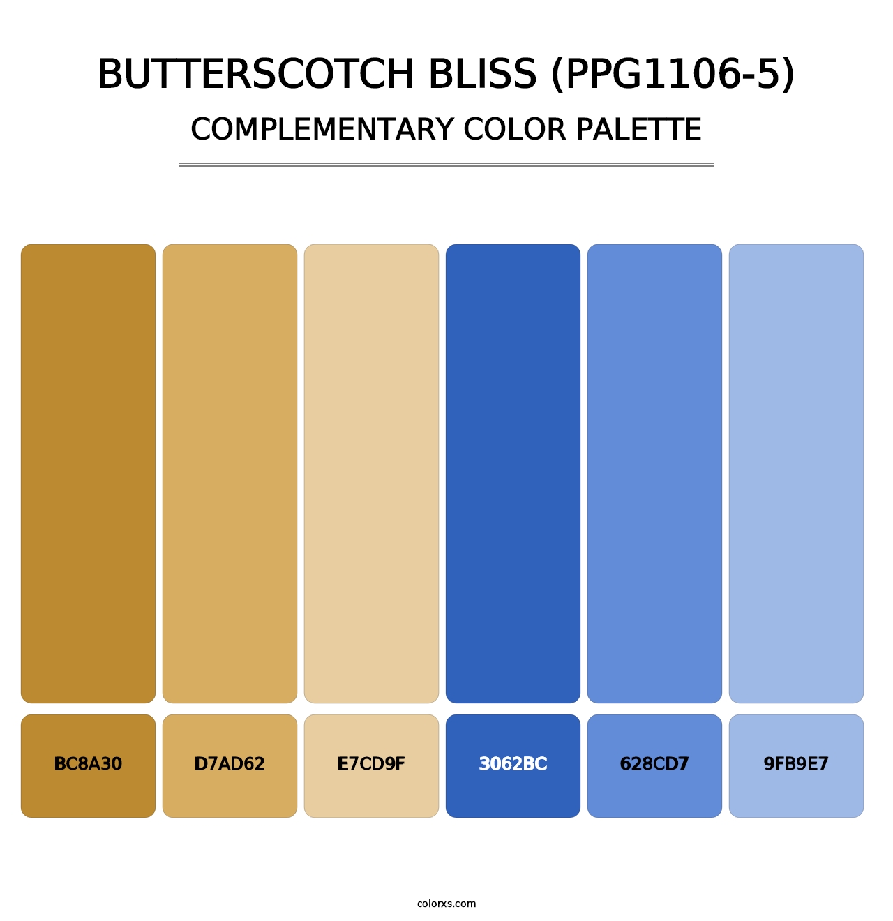 Butterscotch Bliss (PPG1106-5) - Complementary Color Palette