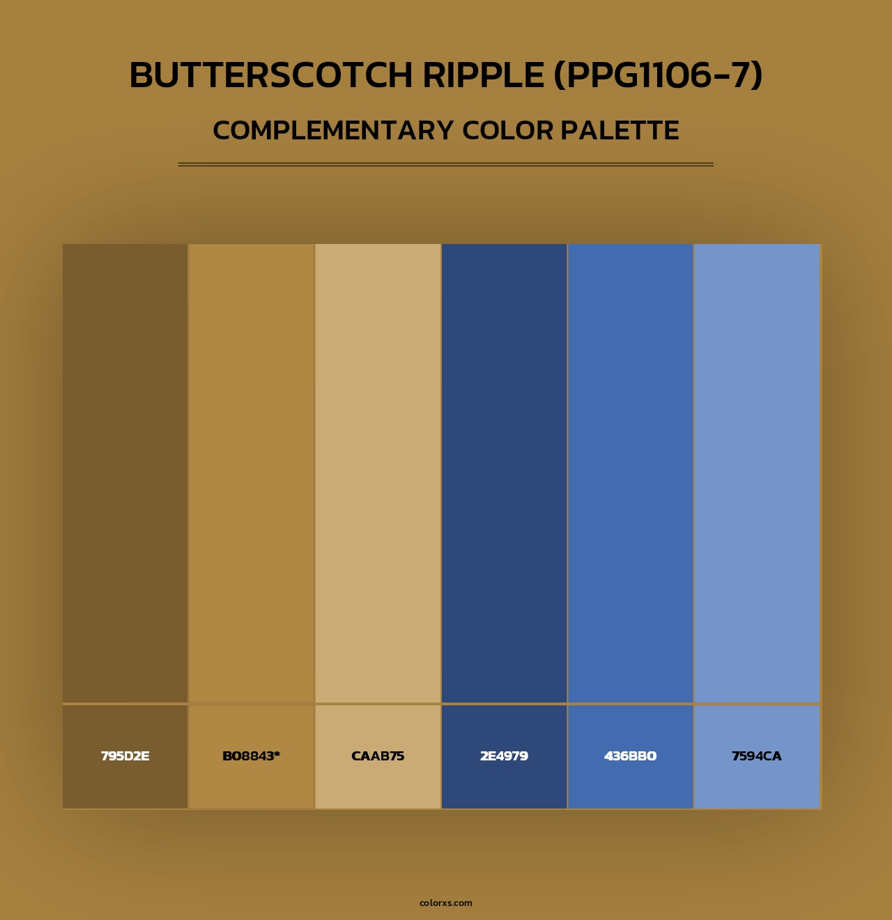 Butterscotch Ripple (PPG1106-7) - Complementary Color Palette